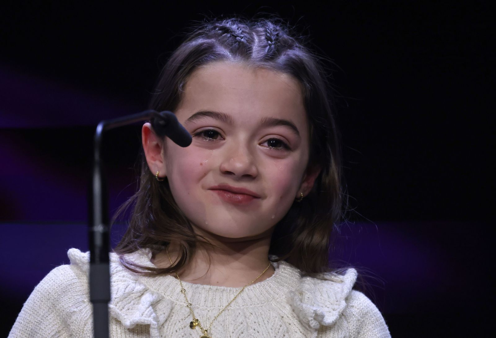 La niña Sofía Otero, este sábado en la Berlinale.
