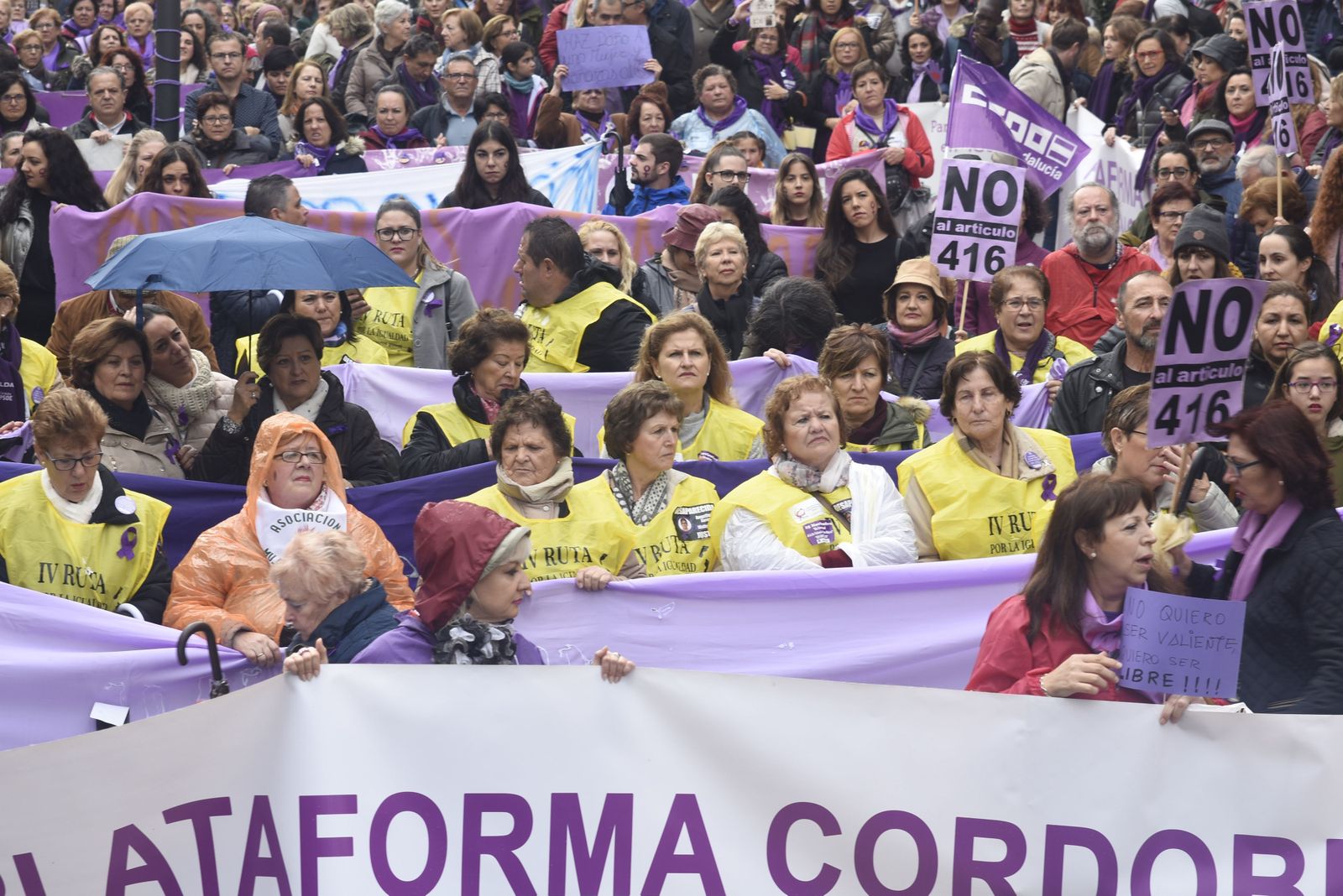 Asistentes a la última manifestación en contra de la violencia machista en Córdoba