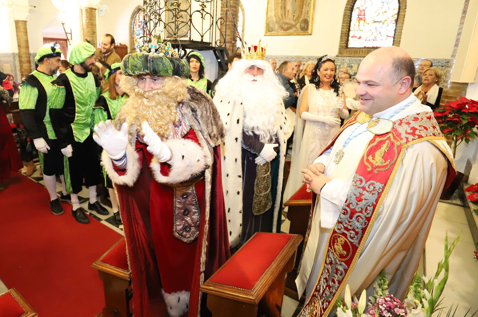 Imágenes de los Reyes Magos de Huelva en el Santuario de La Cinta