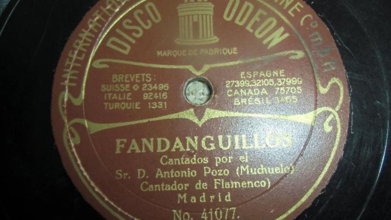 [5] Uno de sus discos de pizarra de fandanguillos.