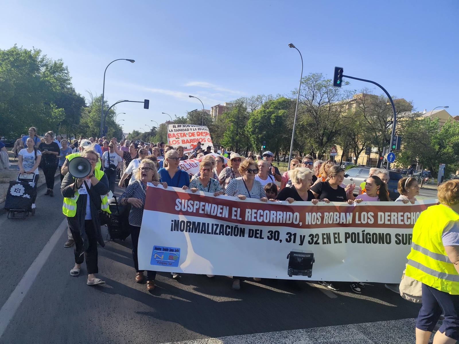 Manifestación del Poligono Sur este martes en Sevilla