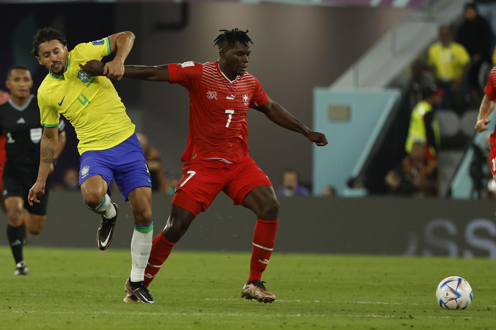 Las imágenes del Brasil - Suiza del Mundial de Qatar