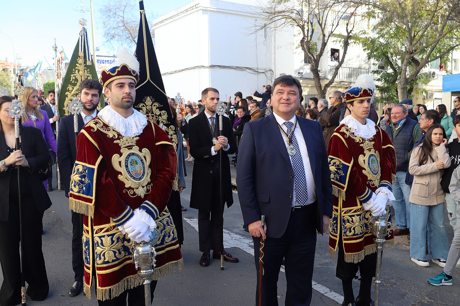 Imágenes del ambiente en la procesión de San Sebastián
