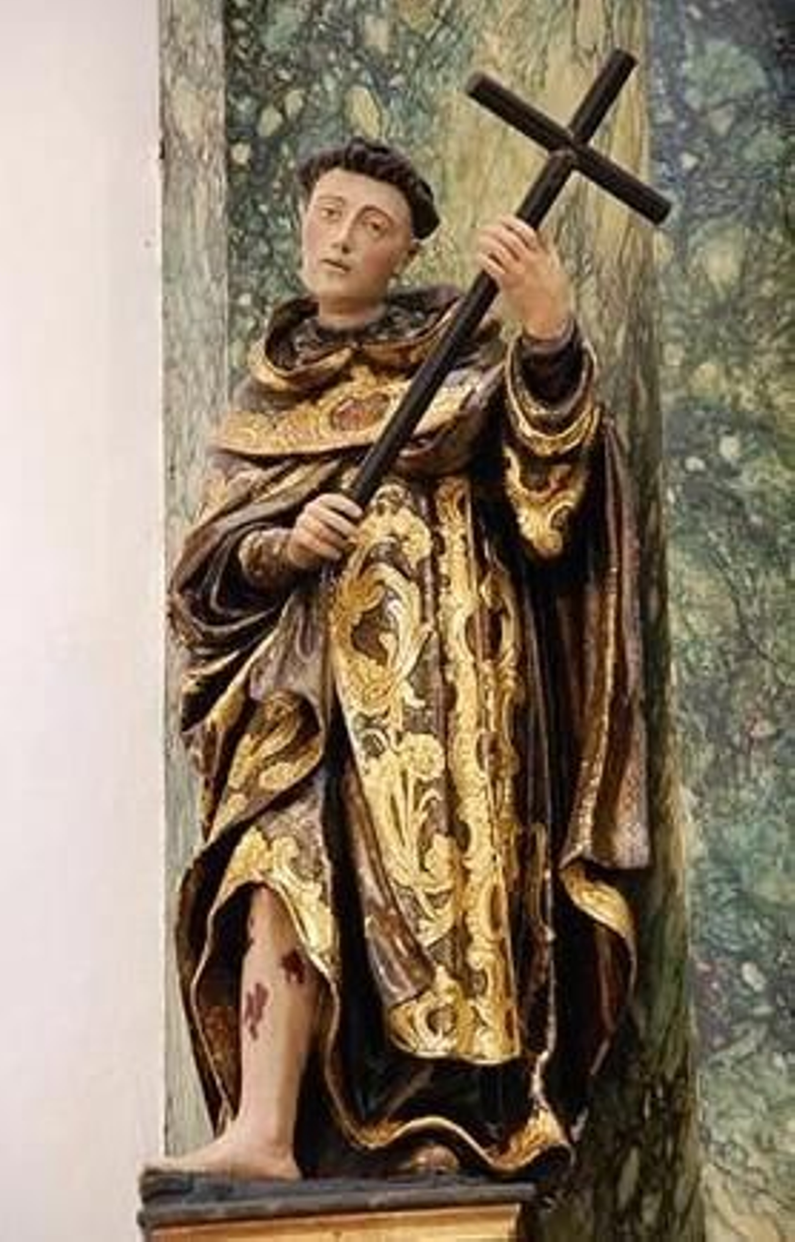 La imagen de San Peregrín que se venera en la capilla de los Servitas de Cádiz.