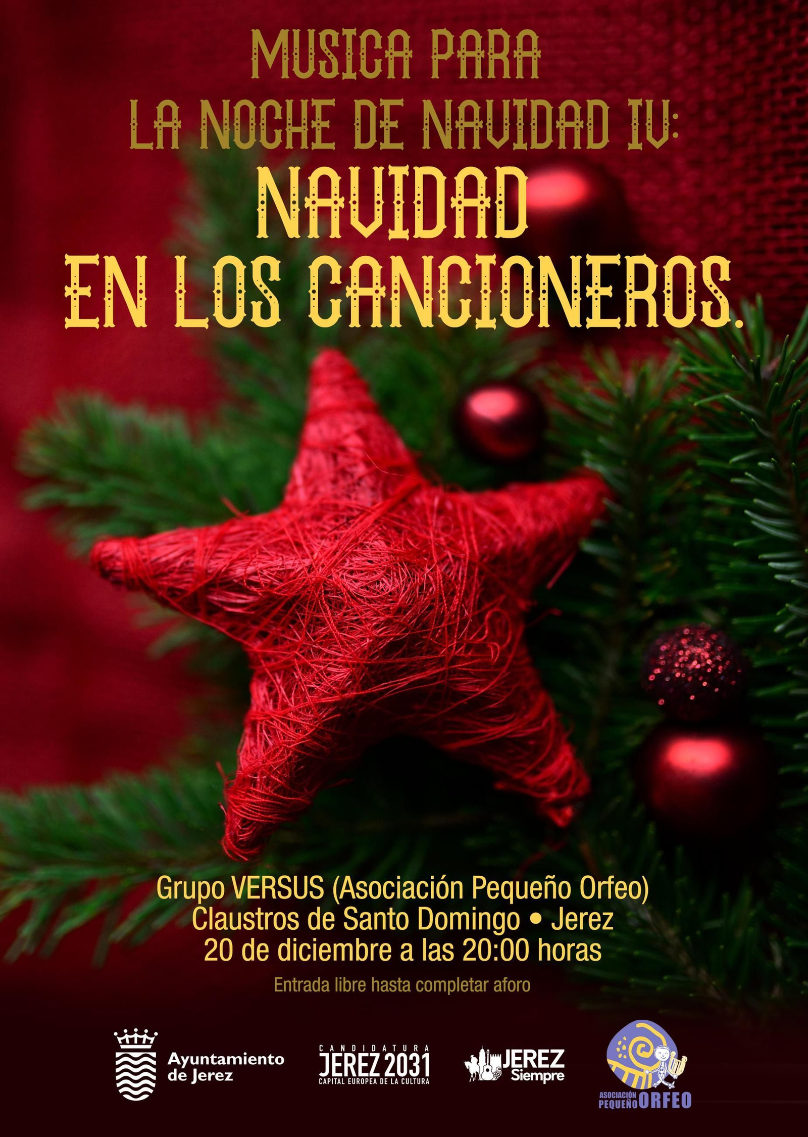 Cartel Música para la Noche de Navidad IV.