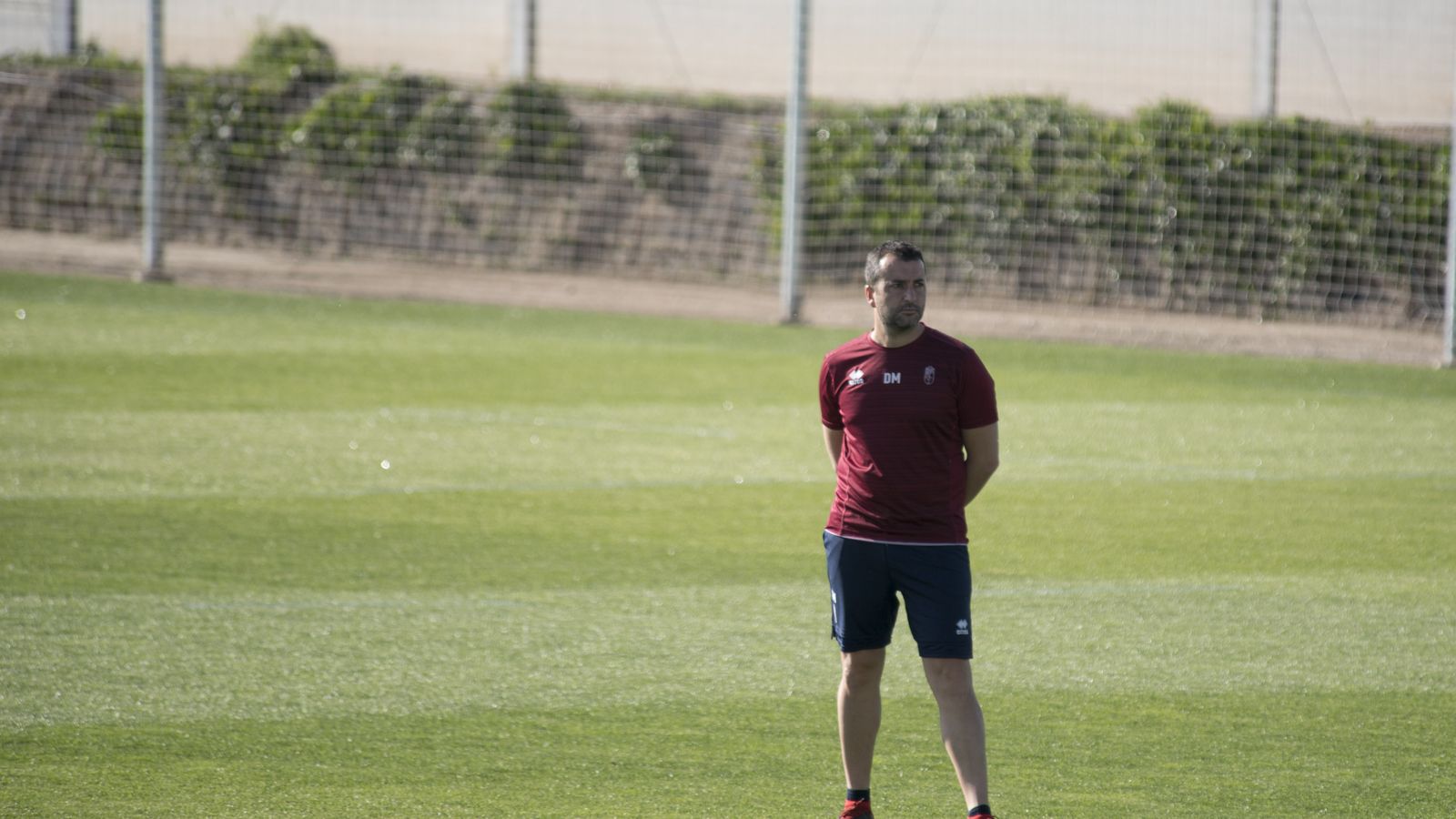 Diego Martínez durante un entrenamiento de esta semana.
