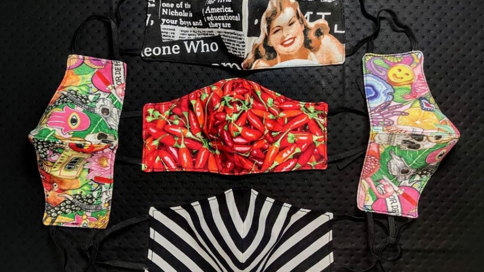 Varios ejemplos de mascarillas caseras.