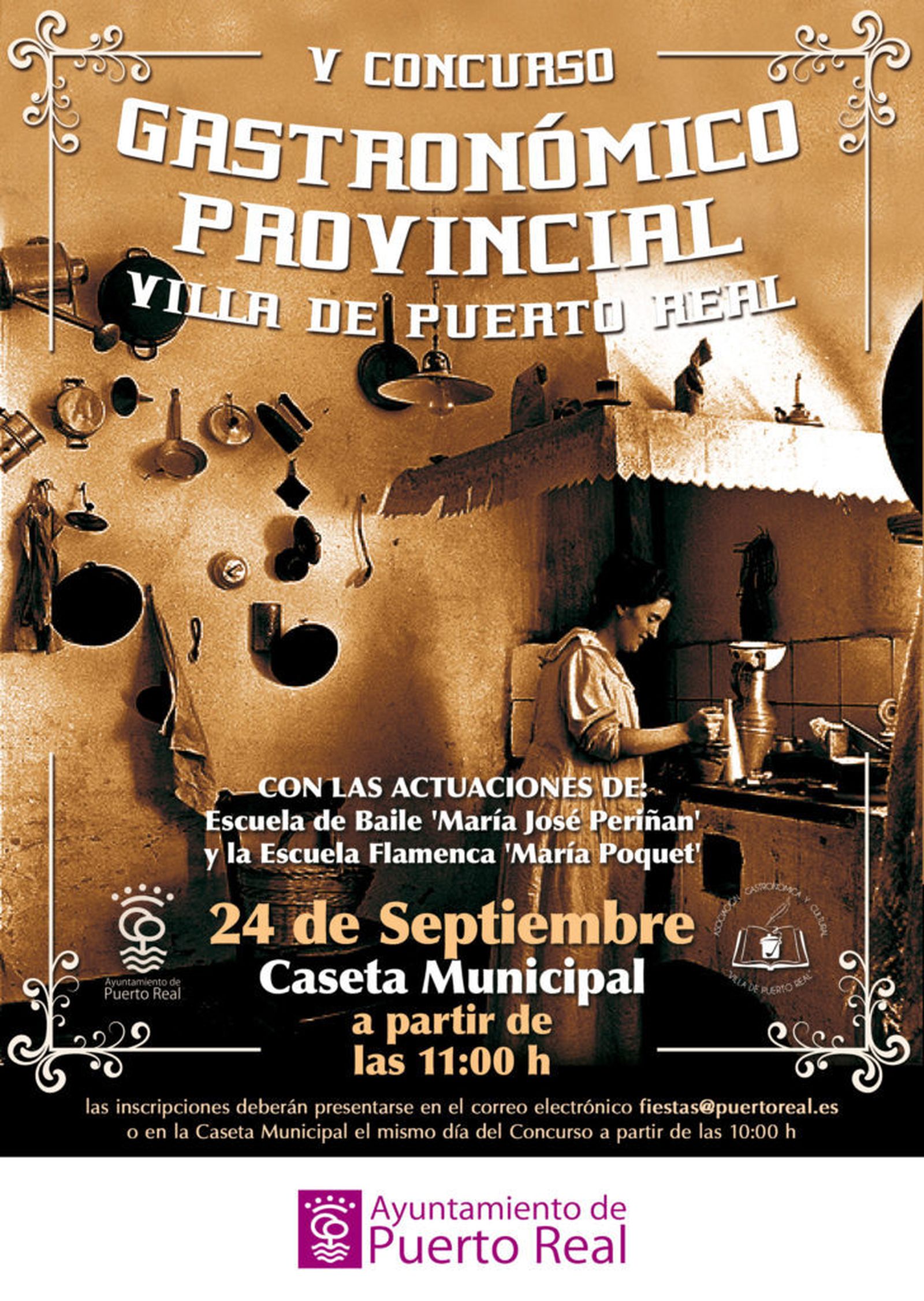Cartel del V Concurso Gastronómico Provincial Villa de Puerto Real