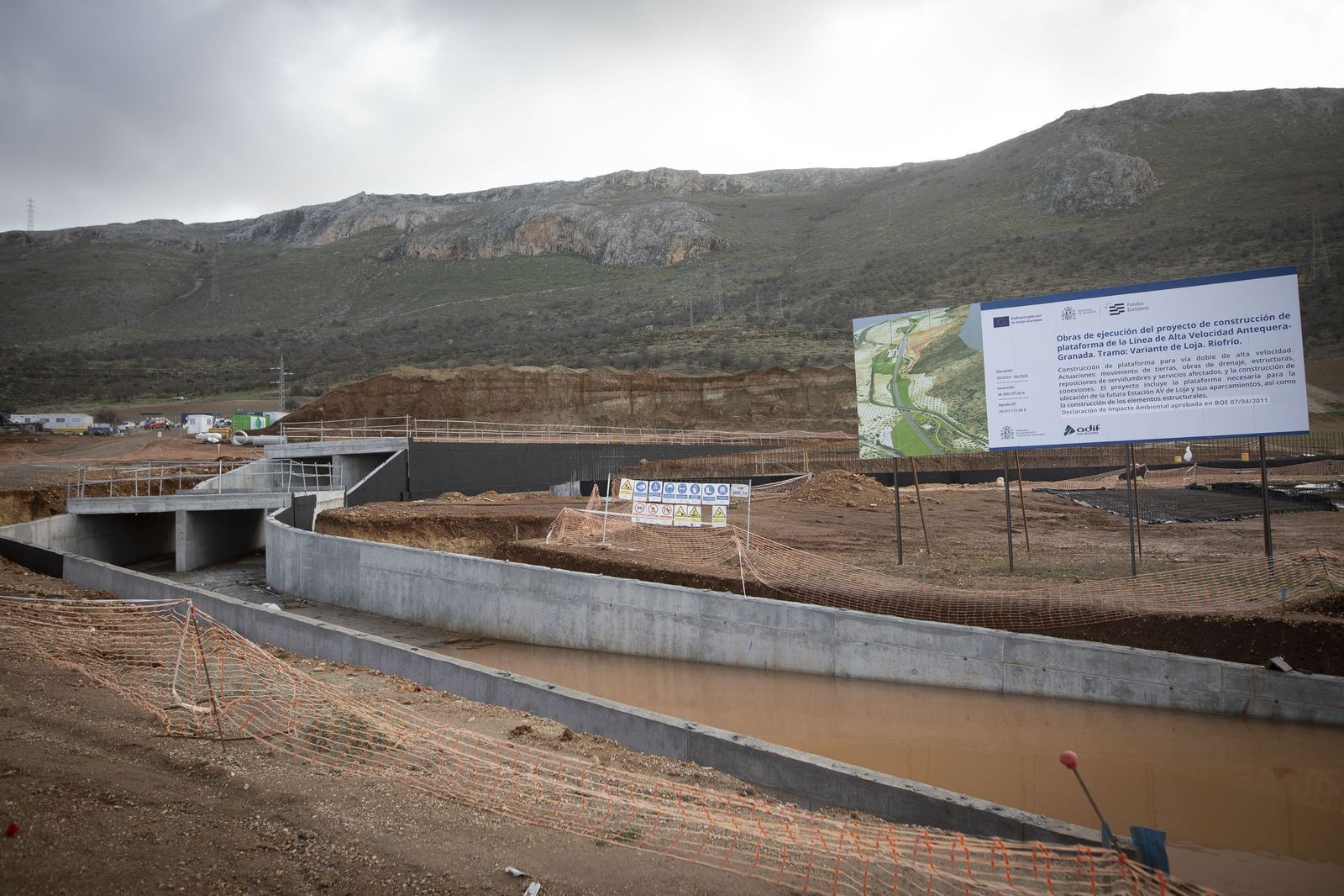 Obras en el tramo de Riofrío de la Variante de Loja