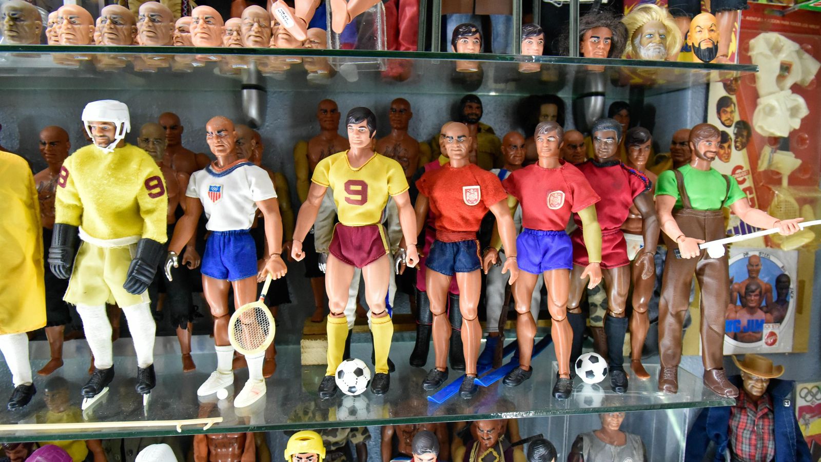 Figuras de Big Jim de la colección de Miguel Ángel Gómez de Juan.