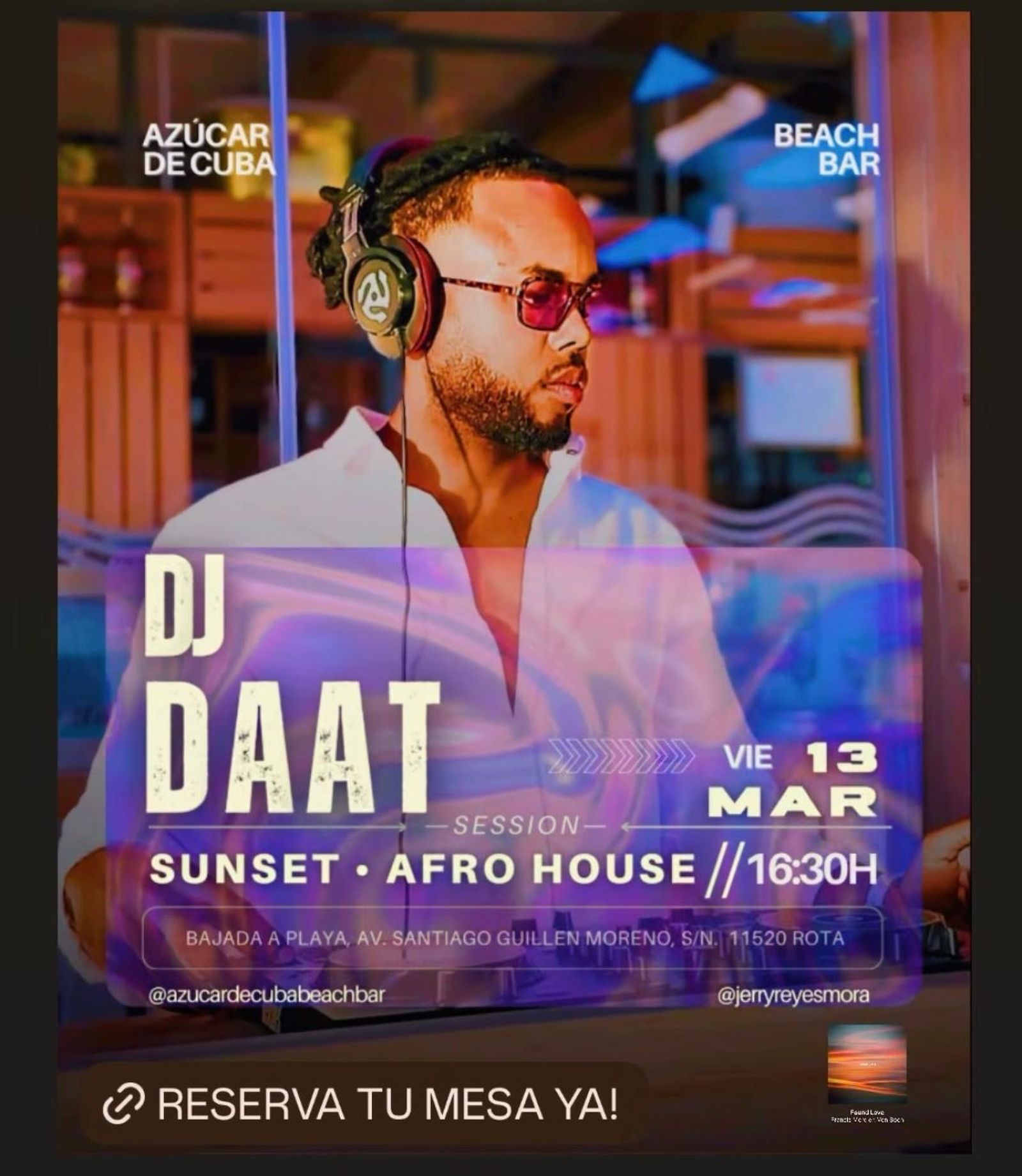 Dj DAAT, en Azúcar de Cuba. Rota.