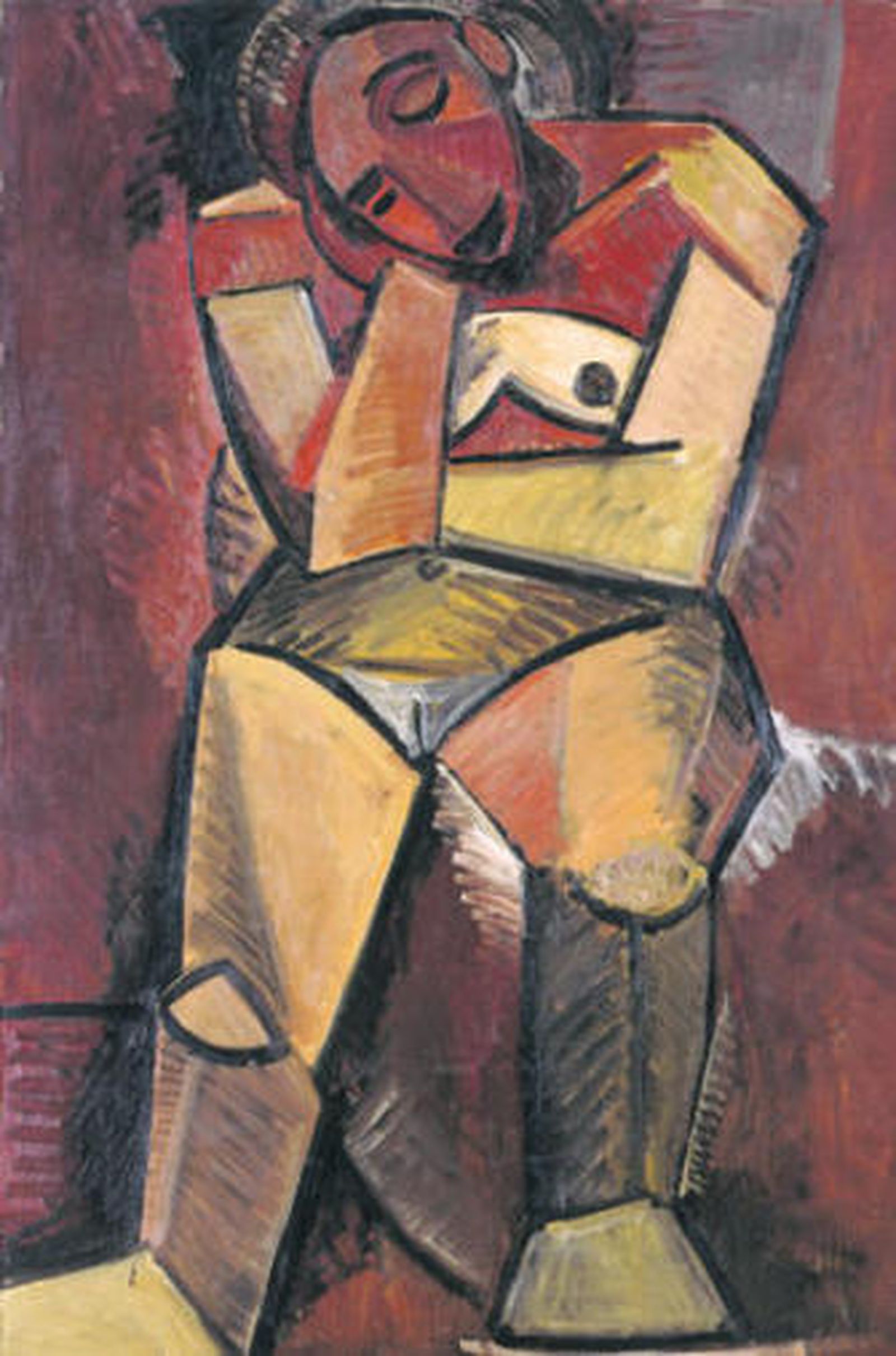 1. Diego Velázquez (Sevilla, 1599-Madrid, 1660) pintó El almuerzo hacia 1617-18, al inicio de su carrera. 2. La bebedora de absenta de Pablo Picasso (Málaga, 1881-Mougins, 1973), pintado en 1901 y adquirido en 1911 por Sergéi Schukin.  3. Mujer sentada (1908) de Picasso. 4. Mesita en un café (1912) de Picasso. 5. Niño con un perro (1905), aguada sobre cartón de Picasso.