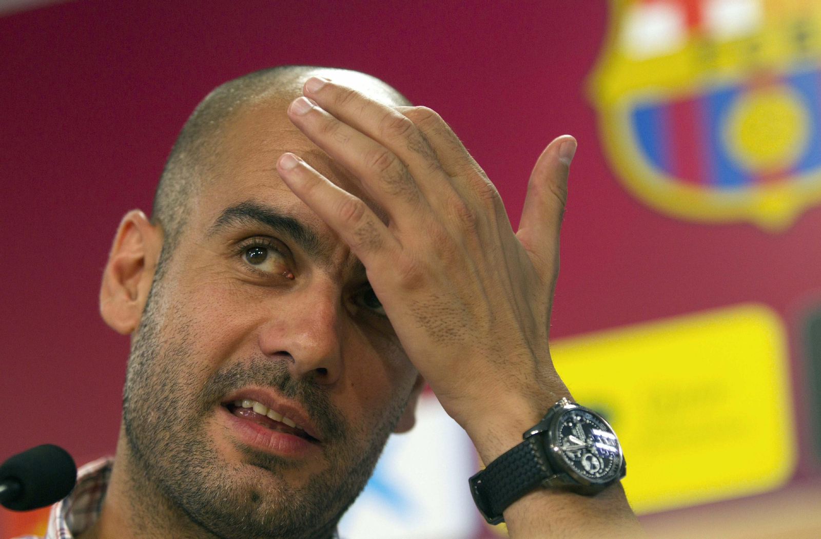 Pep Guardiola, durante su etapa como entrenador del Barcelona. Pep Guardiola, durante su etapa como entrenador del Barcelona.