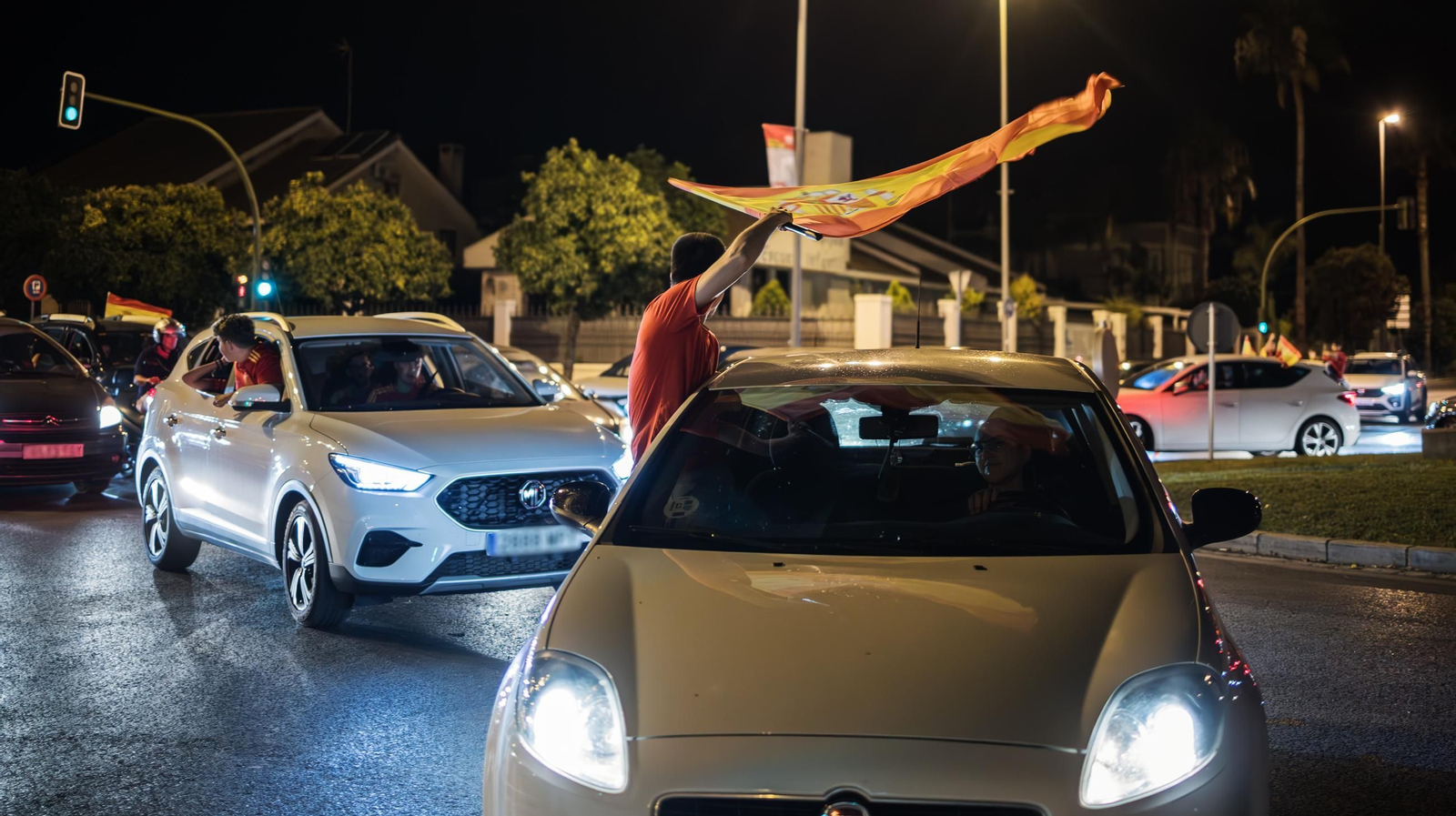 Imágenes de la celebración en Jerez del triunfo de España en la Eurocopa