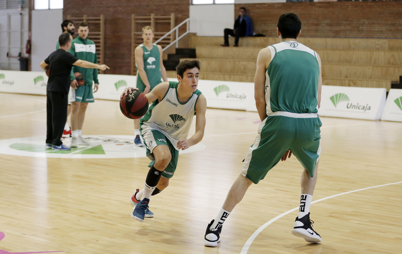 Pablo Sánchez, en un entrenamiento en Los Guindos.