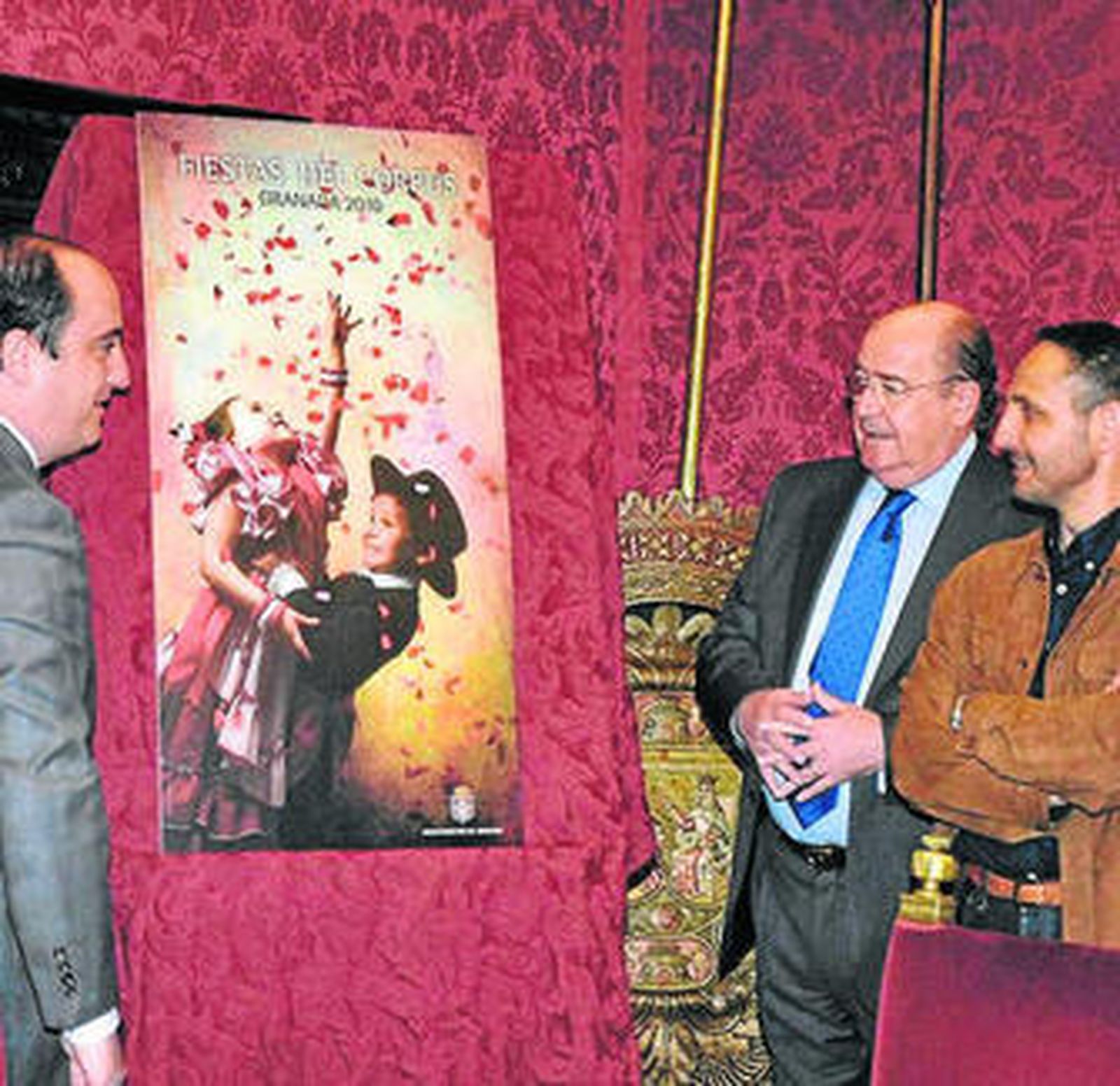 El cartel del Corpus, obra de Ramiro Megías, se presentó ayer.