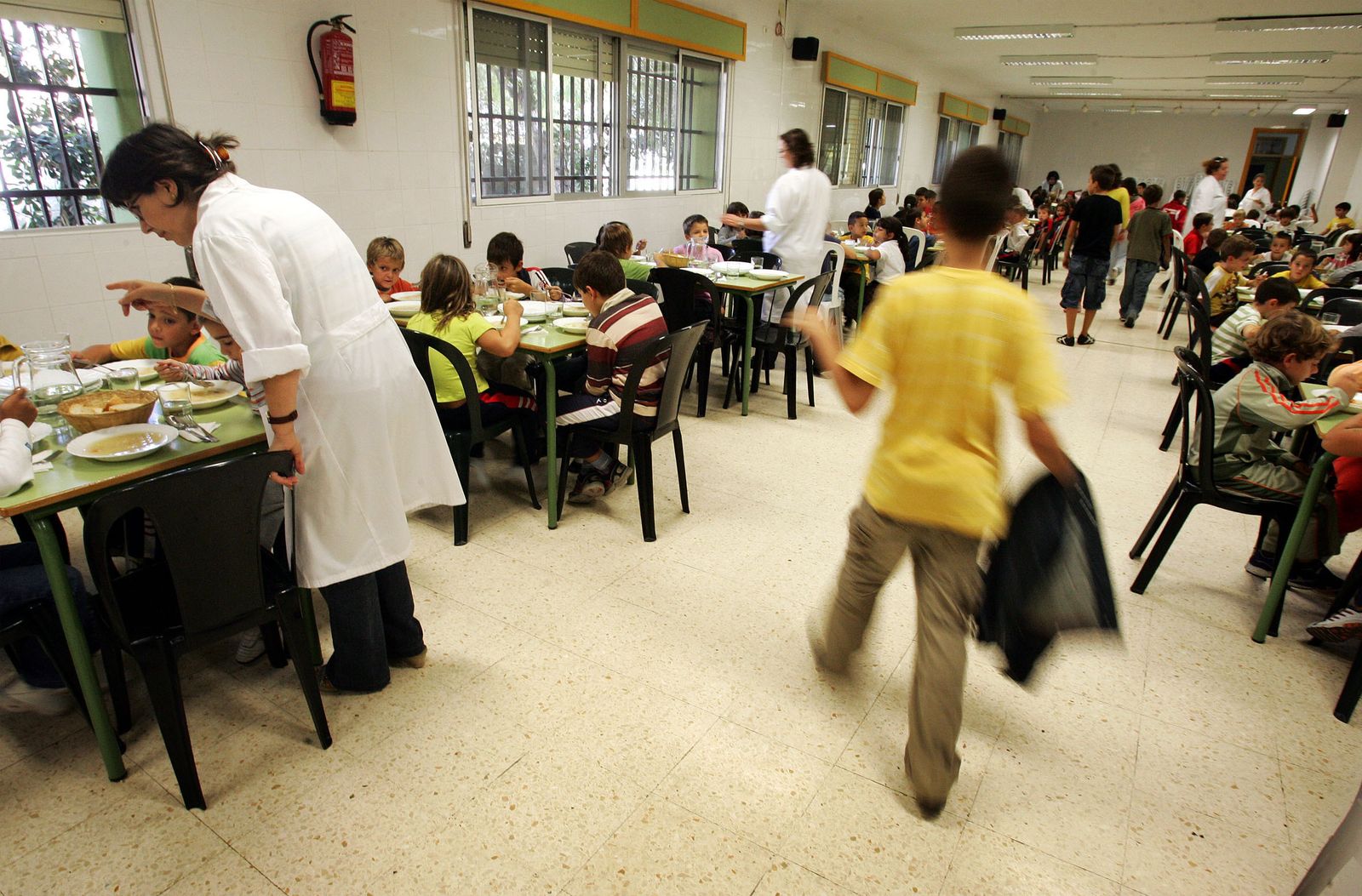 Comedor en un colegio de Educación Primaria.