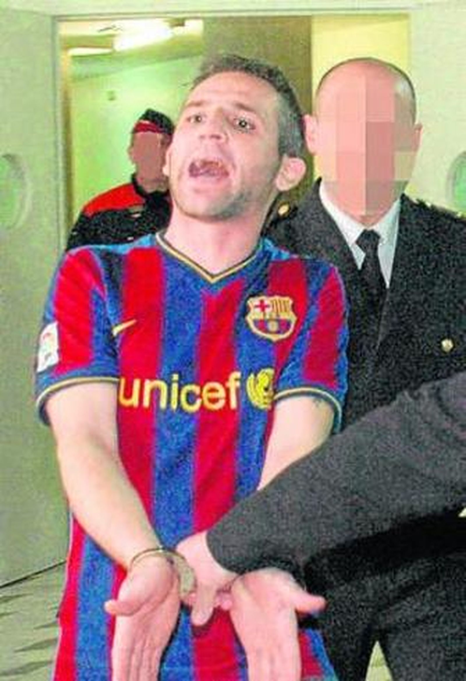 El Rafi, tras su arresto en Lérida.