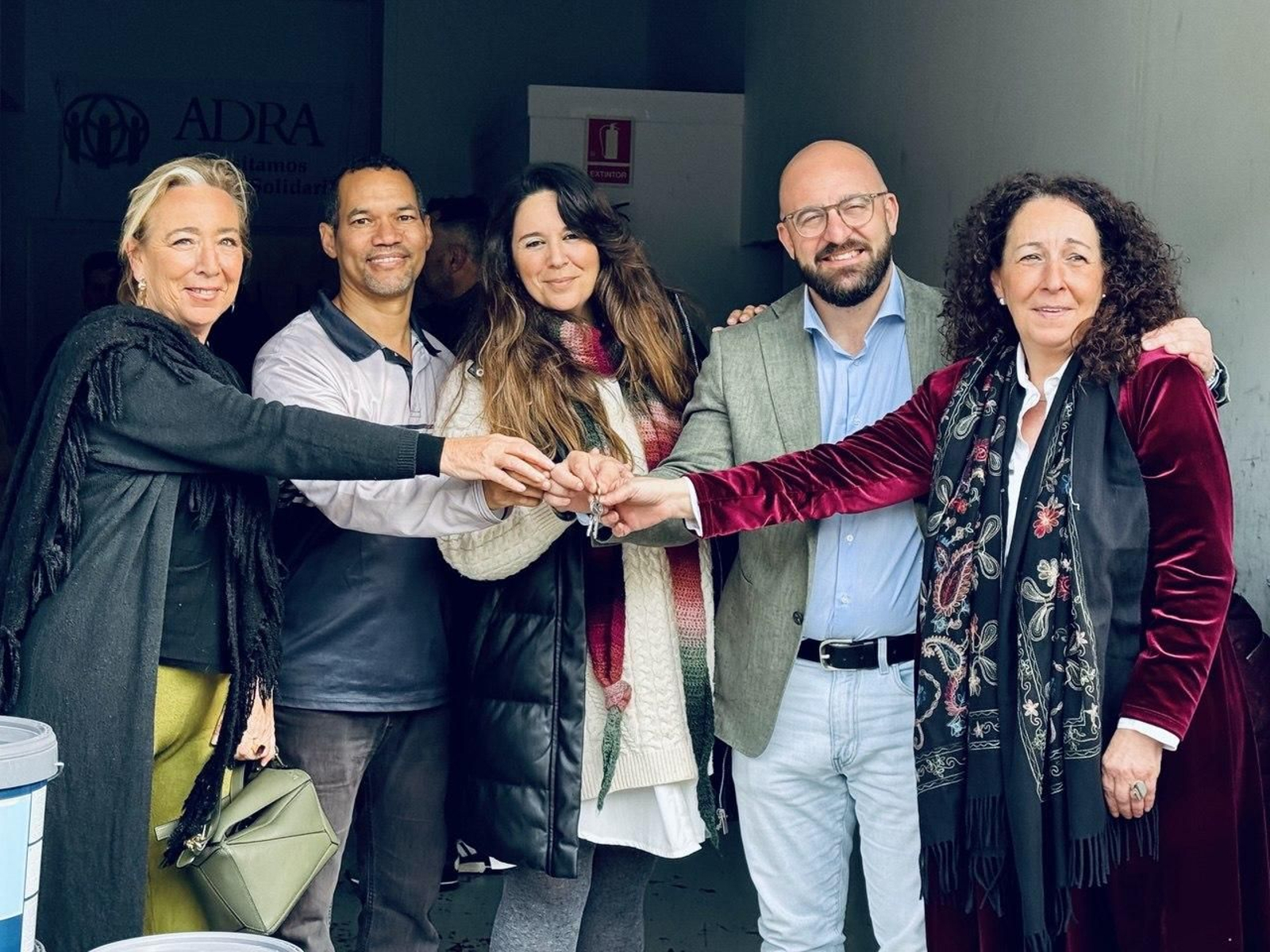 Una imagen de la entrega de llaves a los colectivos elegidos.