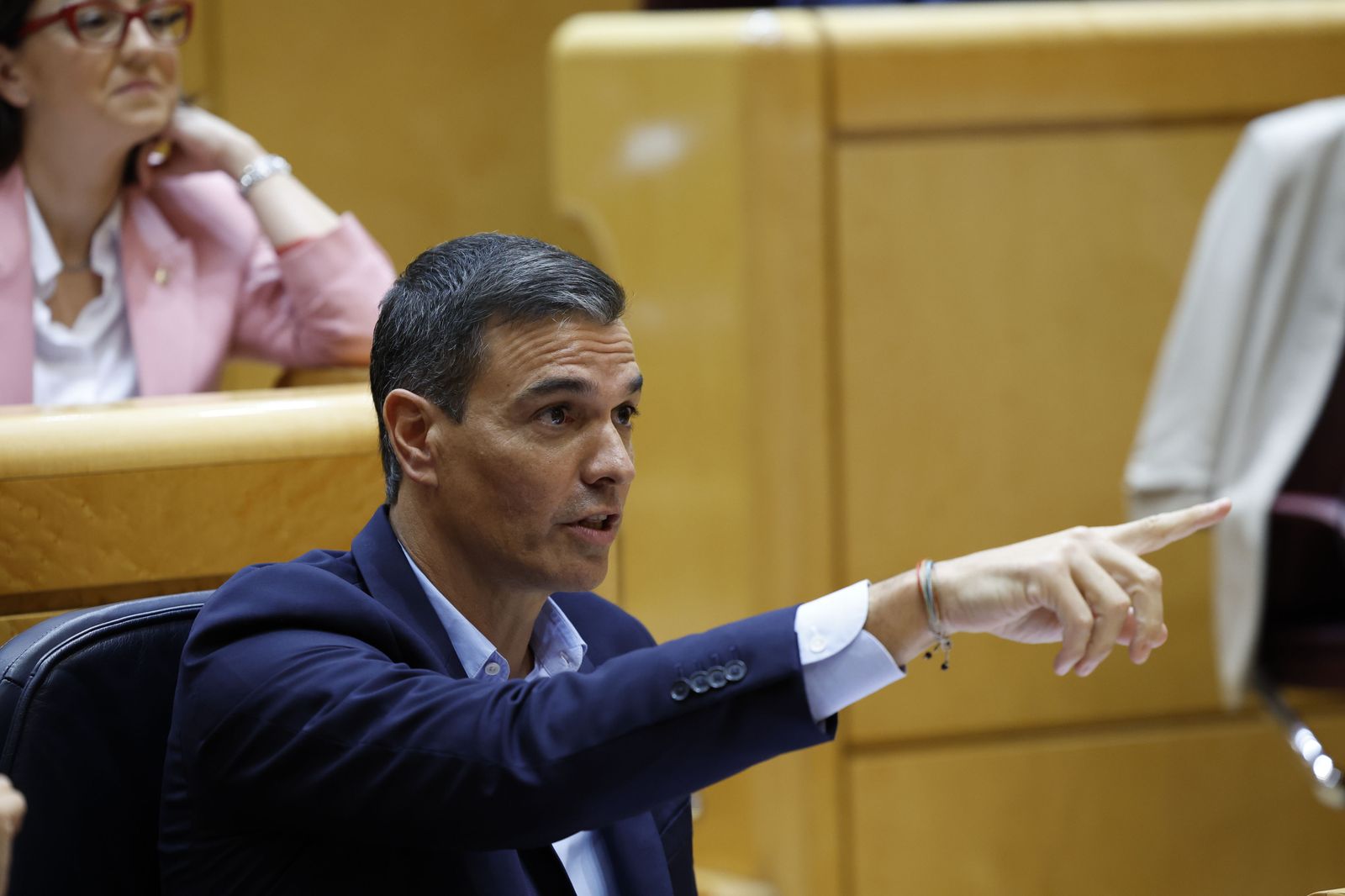 Pedro Sánchez, este martes en el Senado.