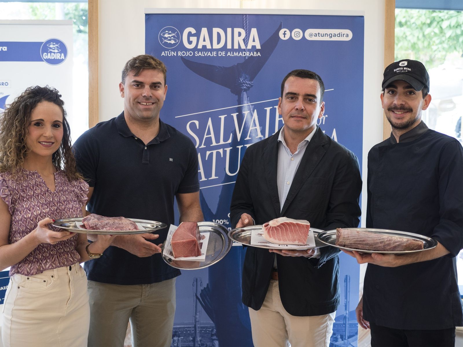 Miguel Ángel Álvarez de Mayo, Juan Manuel Sánchez y Cristina Rubio de Gadira, el chef Antonio Yerga.