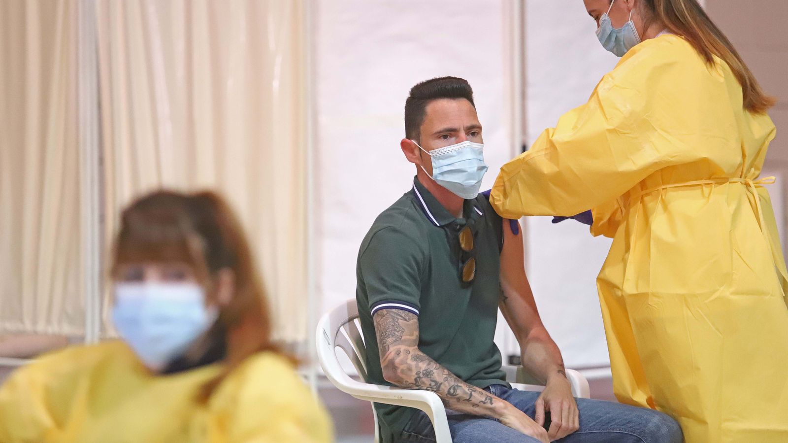 Fotos de la vacunación de estibadores en Algeciras