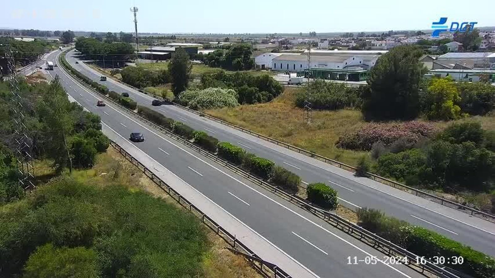 Tráfico en la AP-4.