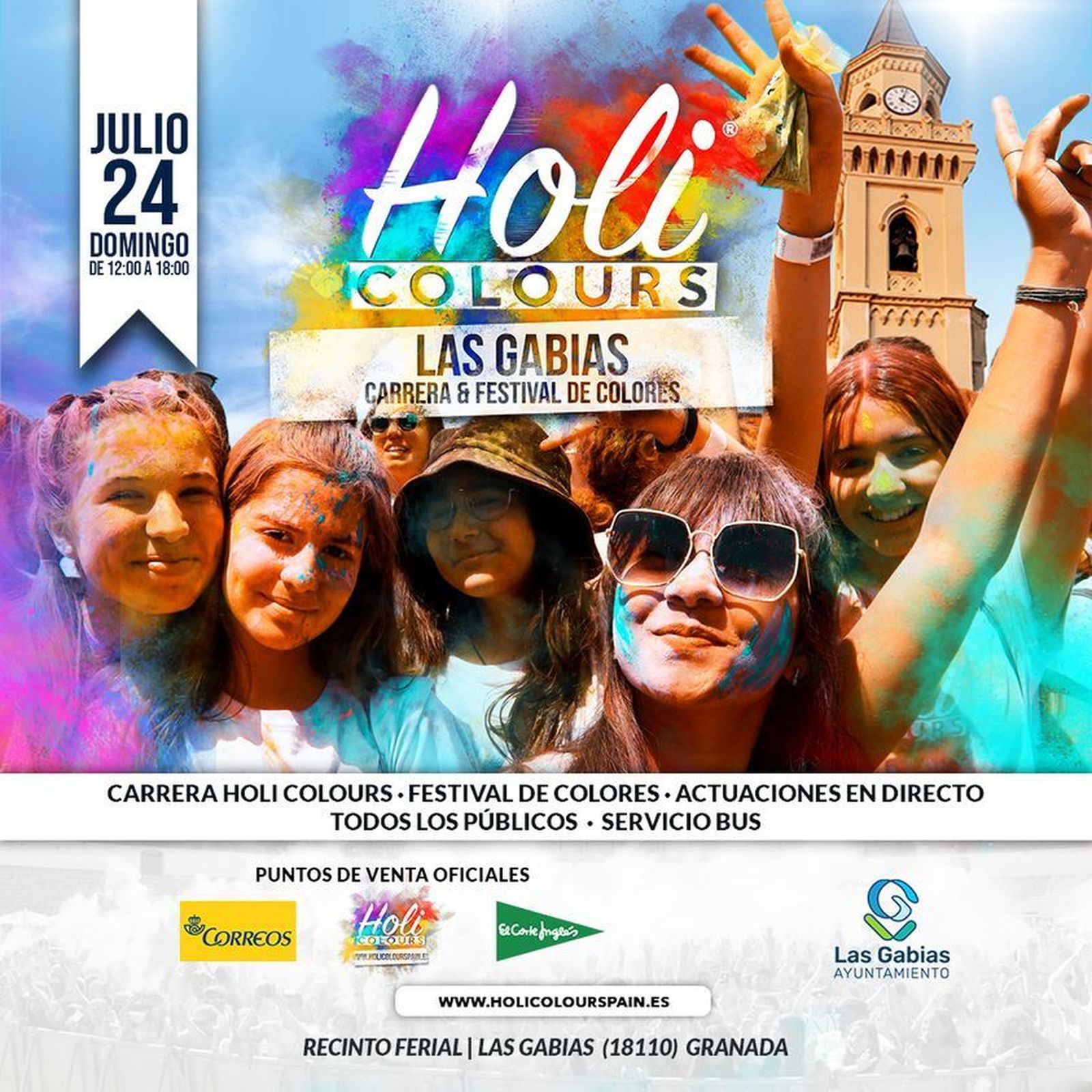 Las Gabias acogerá en sus calles el famoso festival Holi Colours