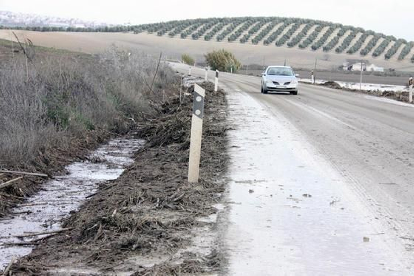 Inundaciones en numerosas fincas de Arroyo Salado.

Foto: Rafael Salido