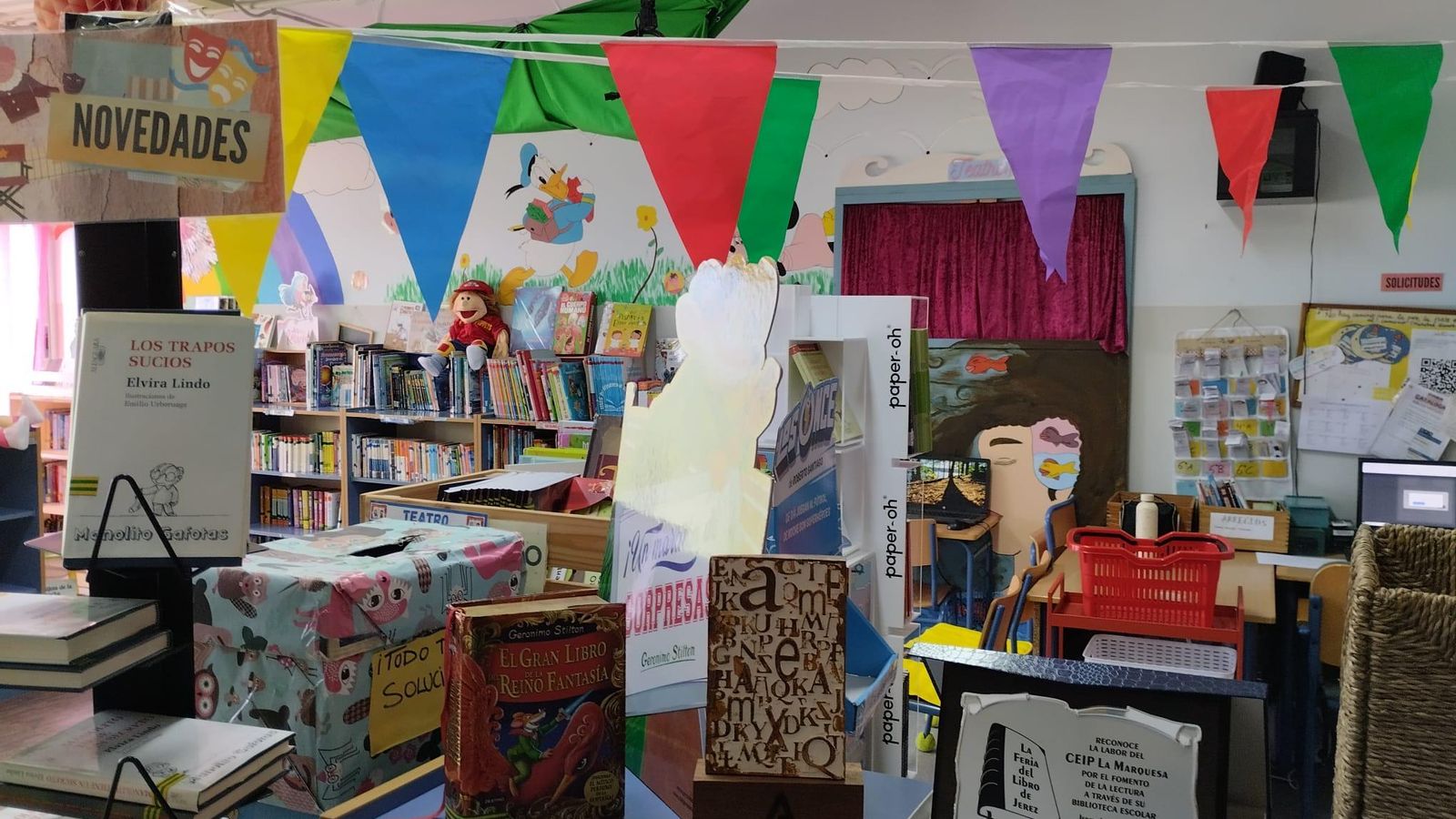 Una imagen de la biblioteca del CEIP La Marquesa.