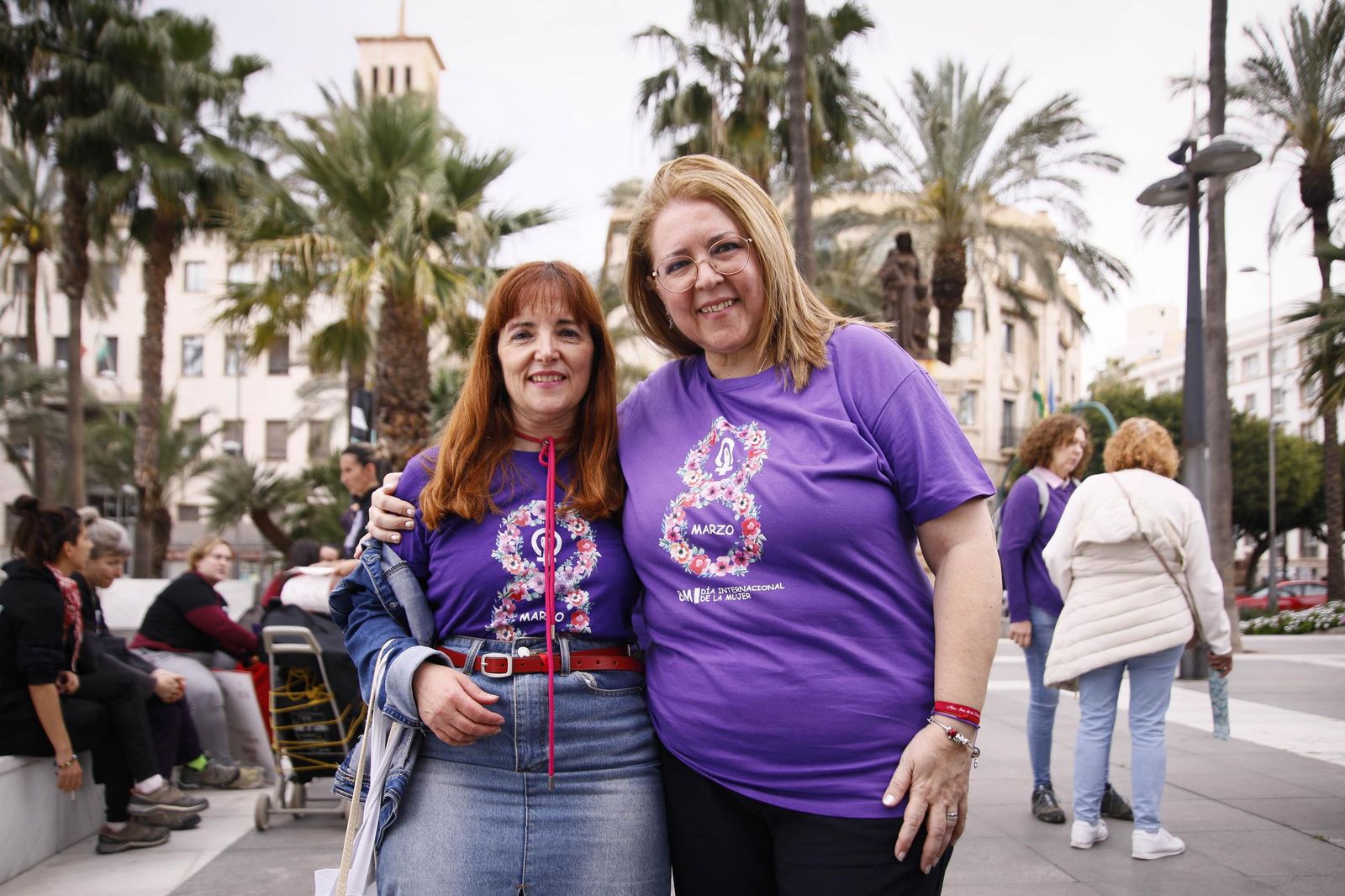 Las imágenes de la manifestación realizada por la Plataforma de Acción Feminista en Almería