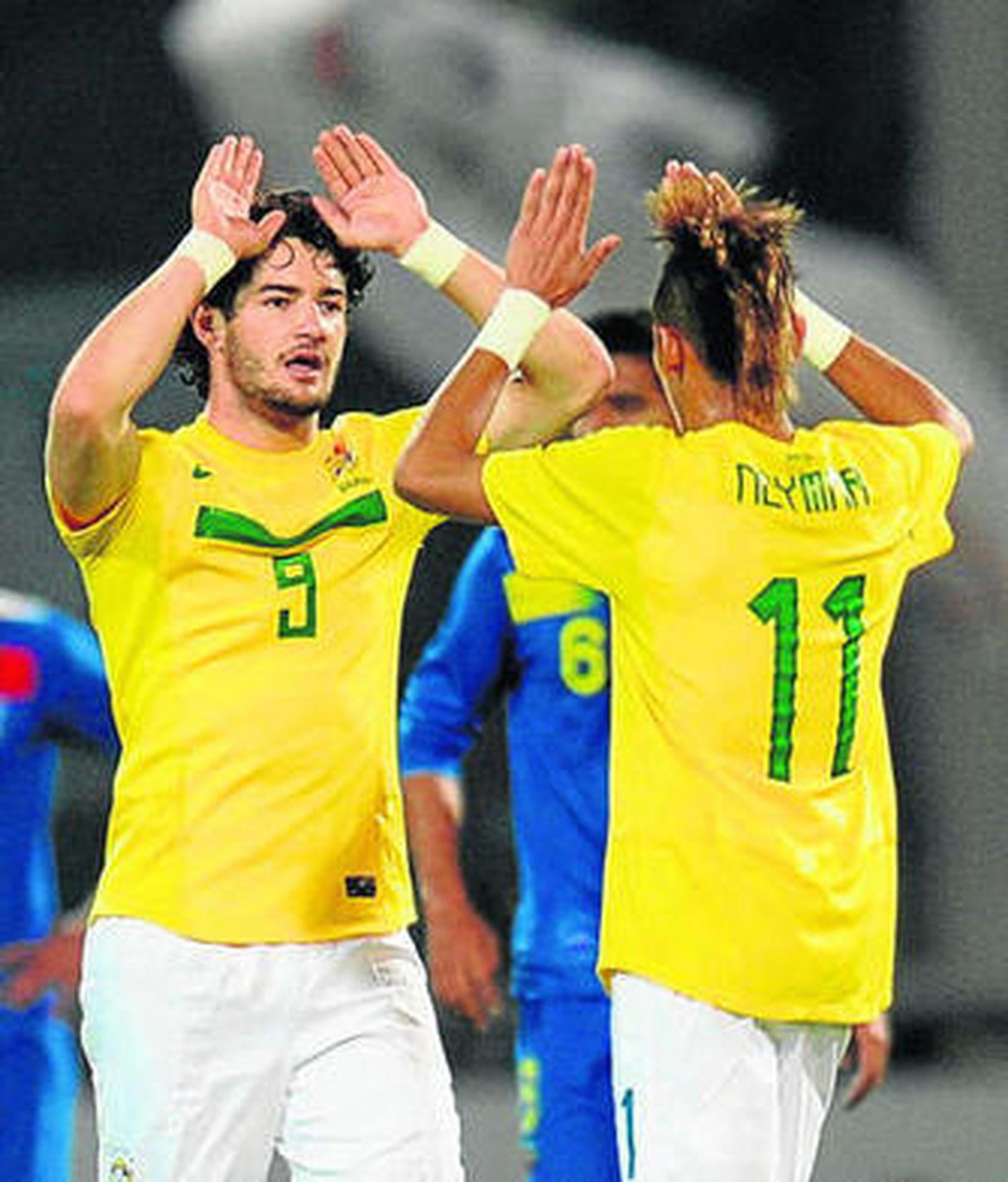 Pato y Neymar, artífices de la victoria de la 'canarinha'.