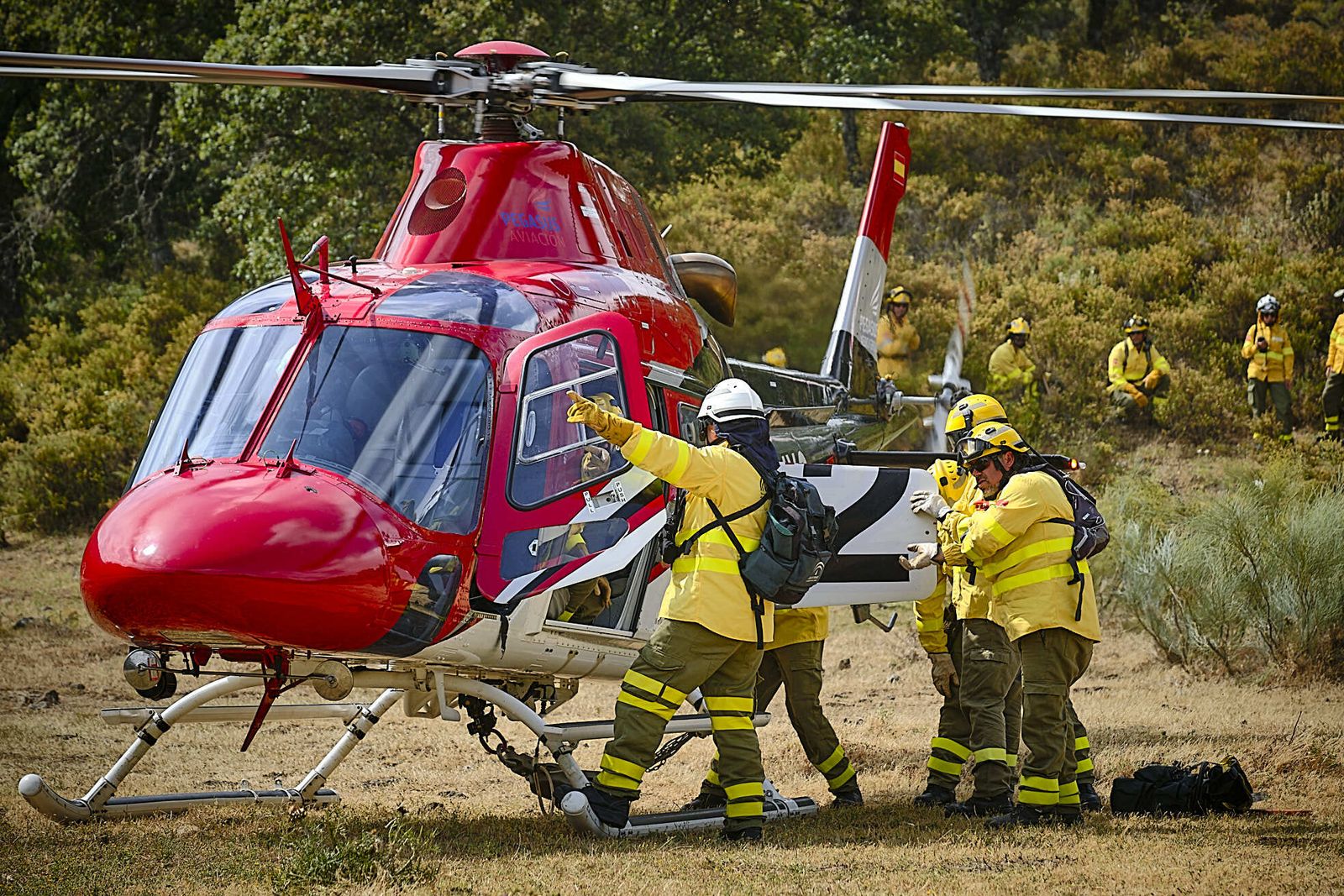 Simulacro de incendio del CEDEFO de Algodonales.