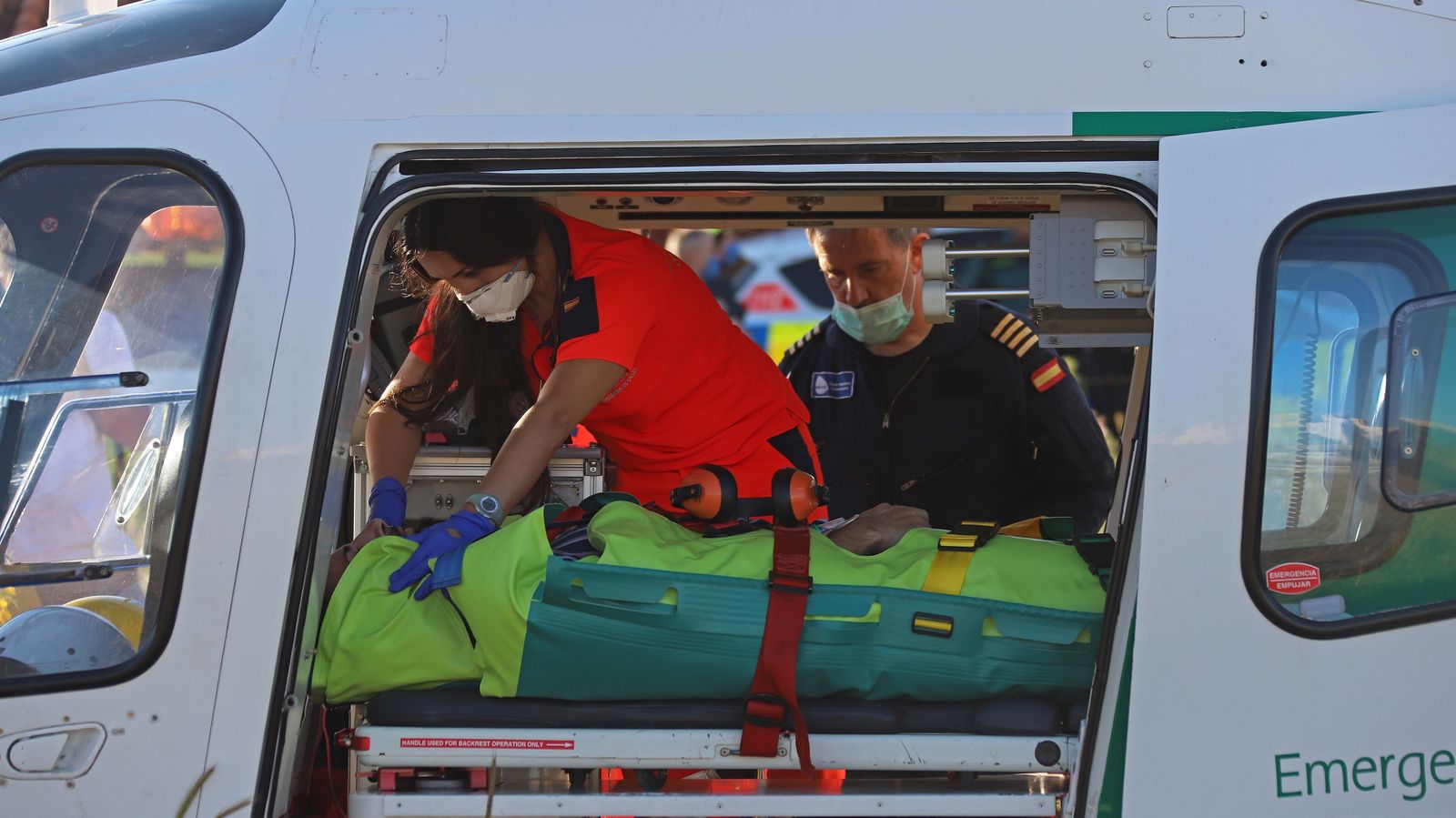 Rescate de un herido en las Pozas del Cobre
