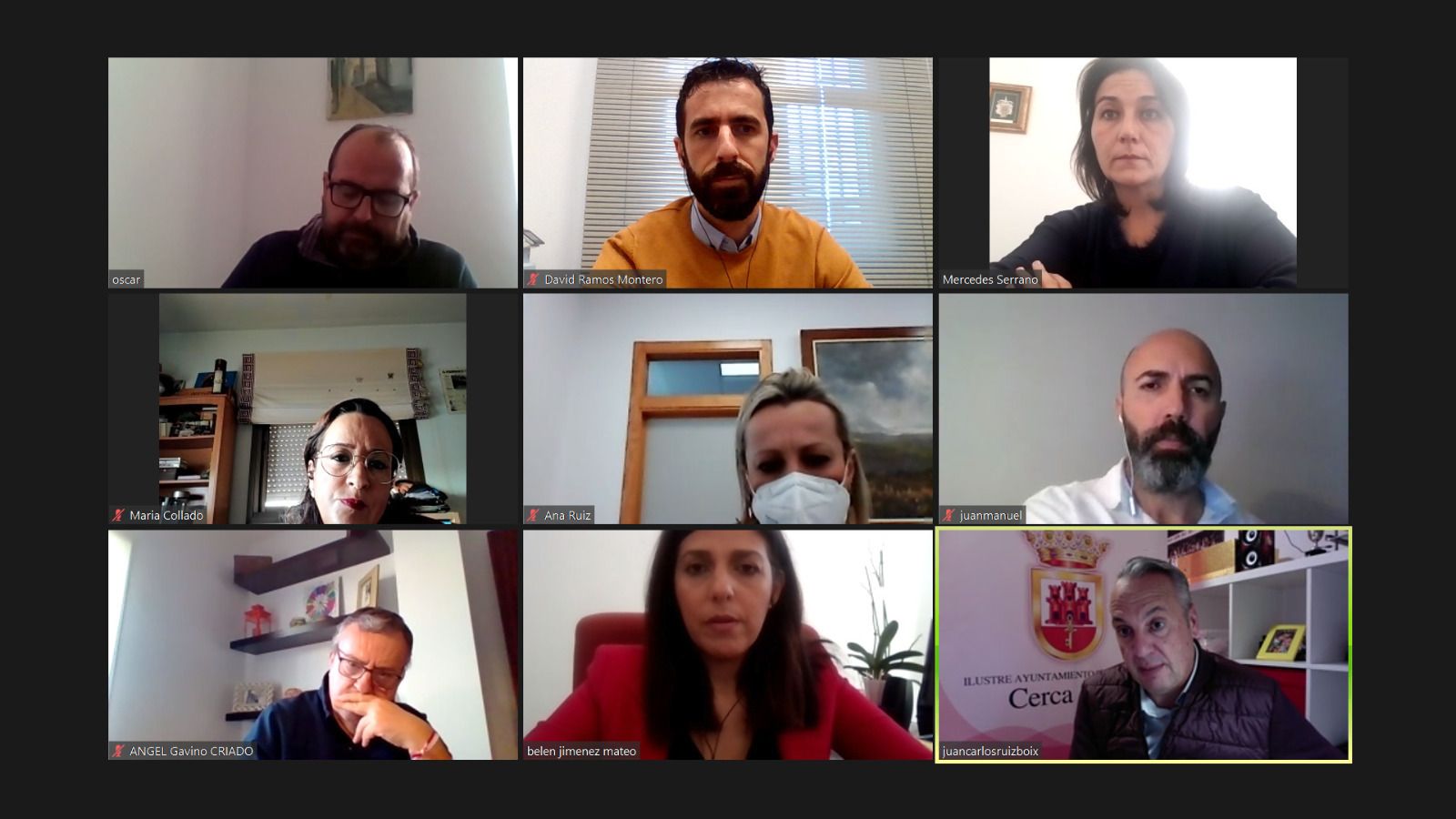 La reunión telemática de la Junta de Gobierno de San Roque.