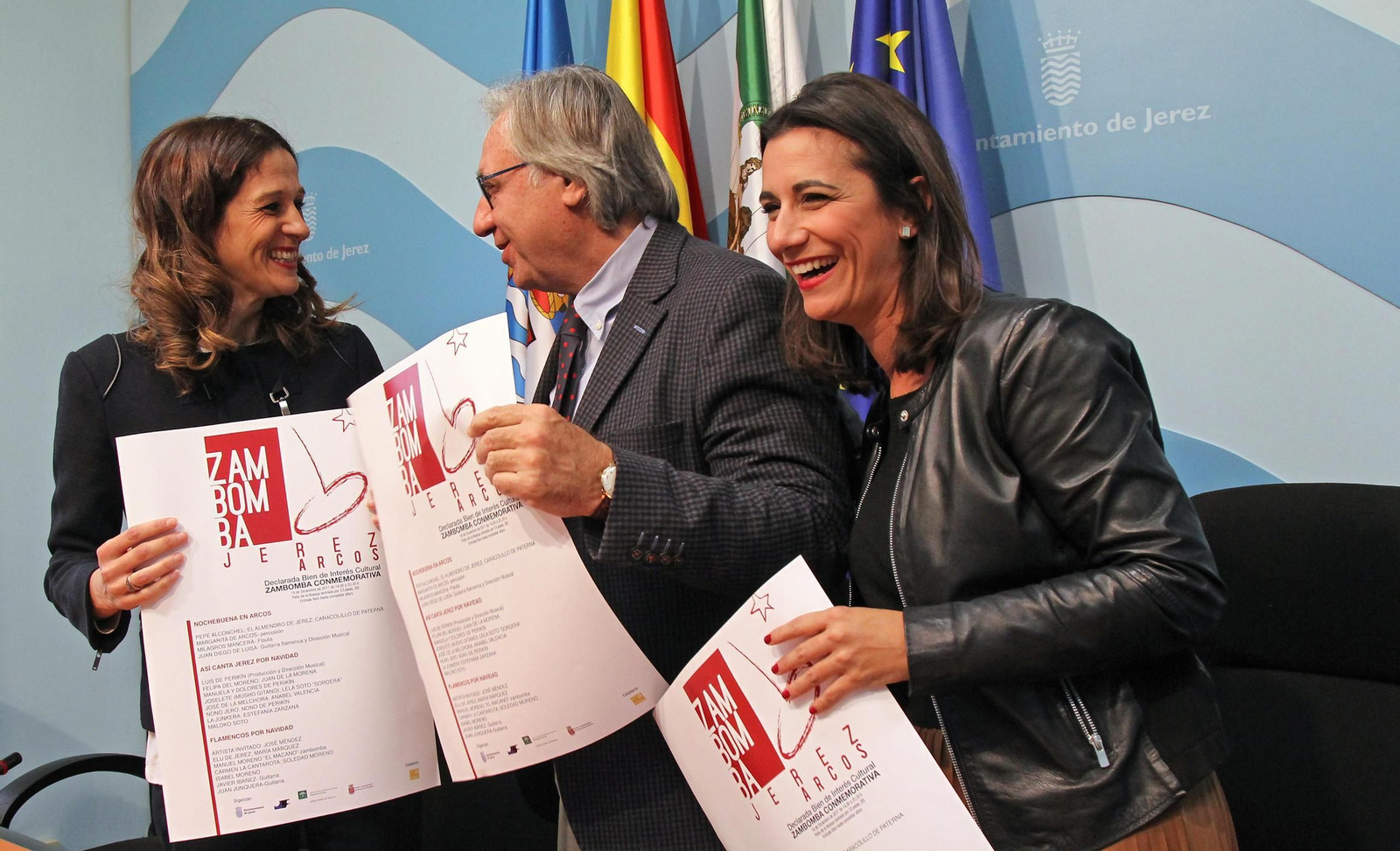 Presentación ayer de la zambomba que se celebrará mañana en los jardines de la Atalaya.