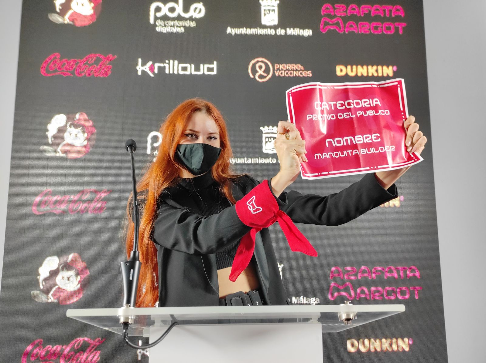 Una de las ganadoras en el Polo digital