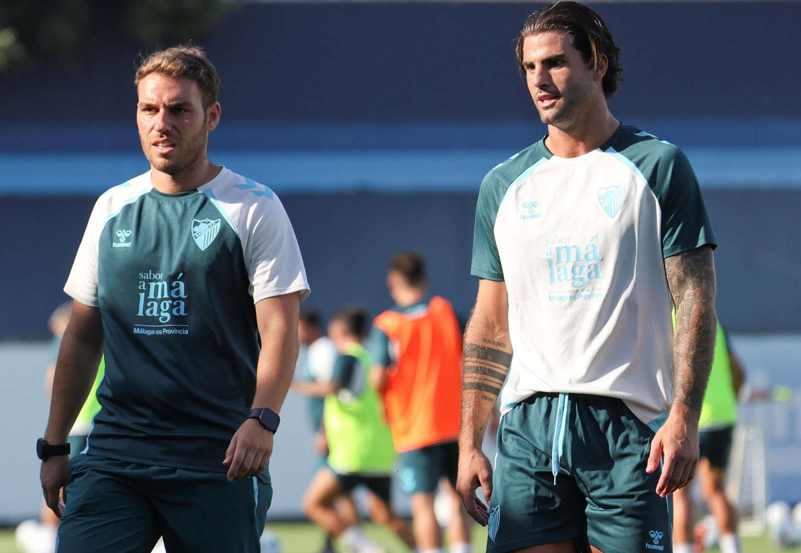 Eneko Jauregi se ejercita en su primer día como jugador del Málaga CF