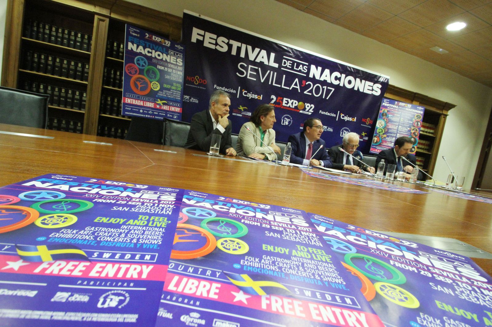 Cristóbal Cervantes, Sergio Frenkel, Antonio Pulido, Joaquín Castillo y Carlos Montesa, ayer en la presentación del festival.