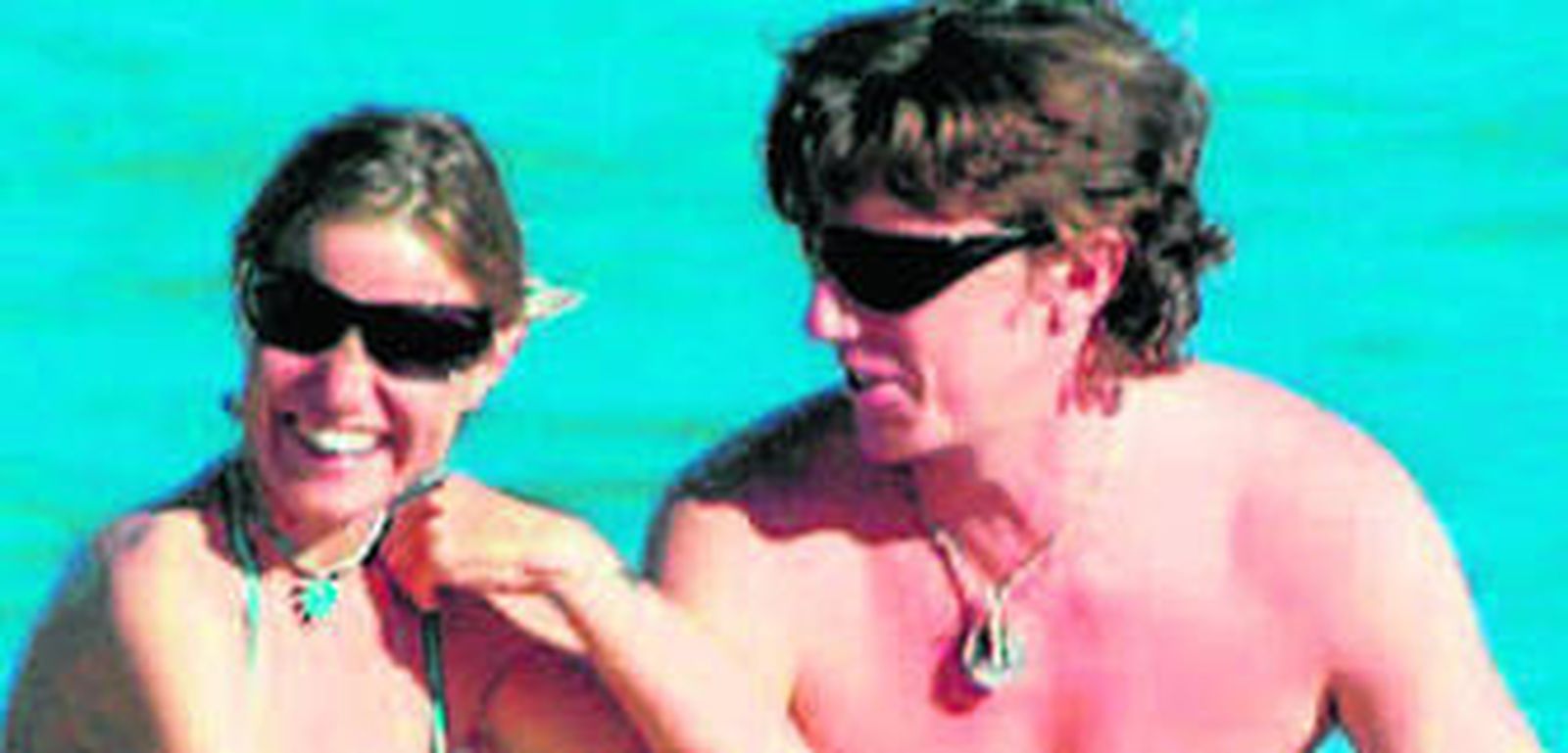 Eugenia y Colate durante el romántico verano que pasaron.