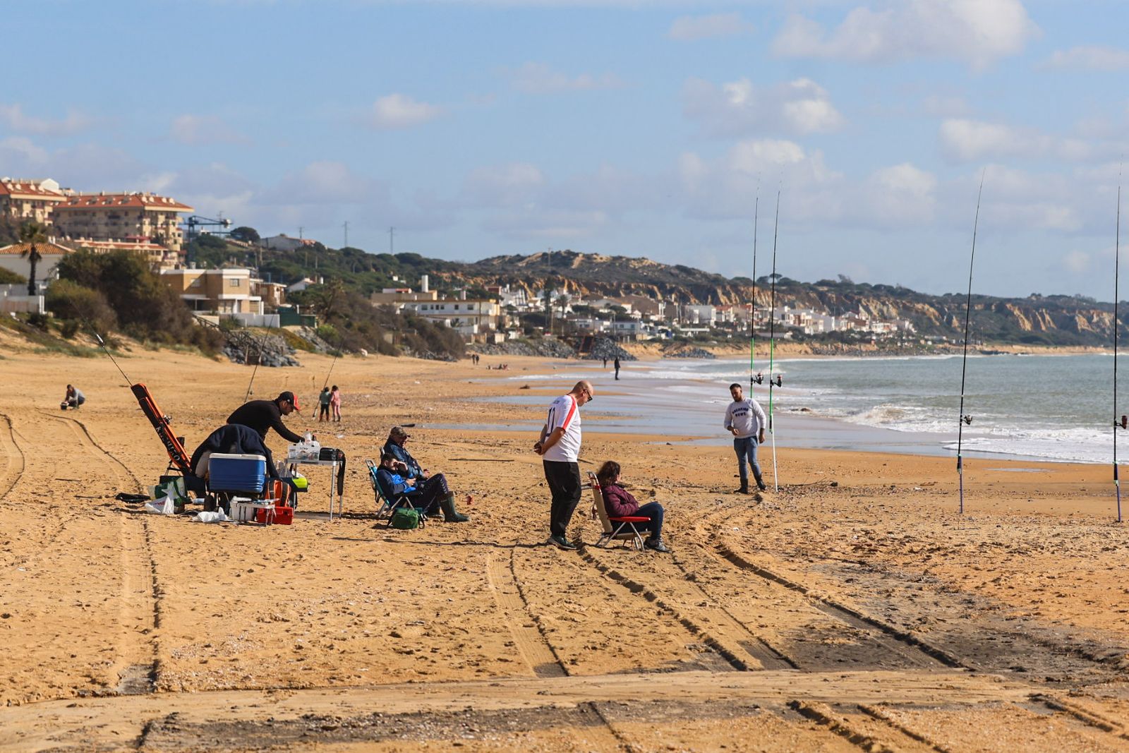Estado de la playa de Mazagón tras los últimos temporales, en fotografías