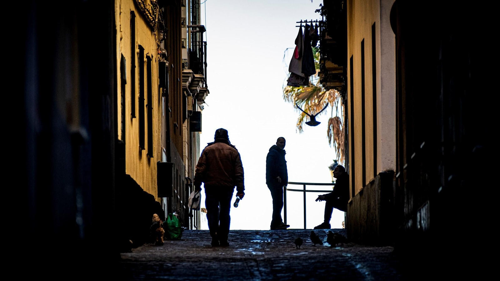 Imagen de la calle Santo Domingo en su parte más cercana a la salida en las proximidades del Campo del Sur.