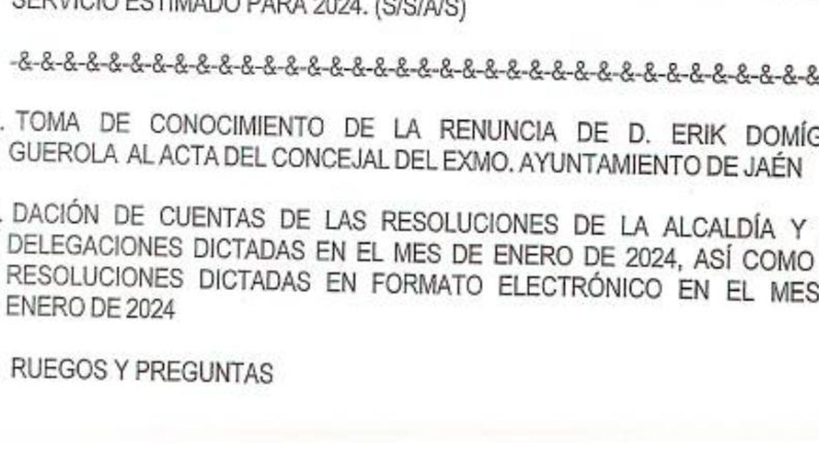 Punto 32 del orden del día en el pleno del Ayuntamiento de Jaén.