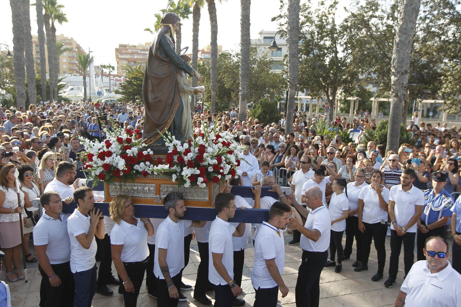 Fotogalería cucaña y procesión Fiestas Santa Ana Roquetas de Mar
