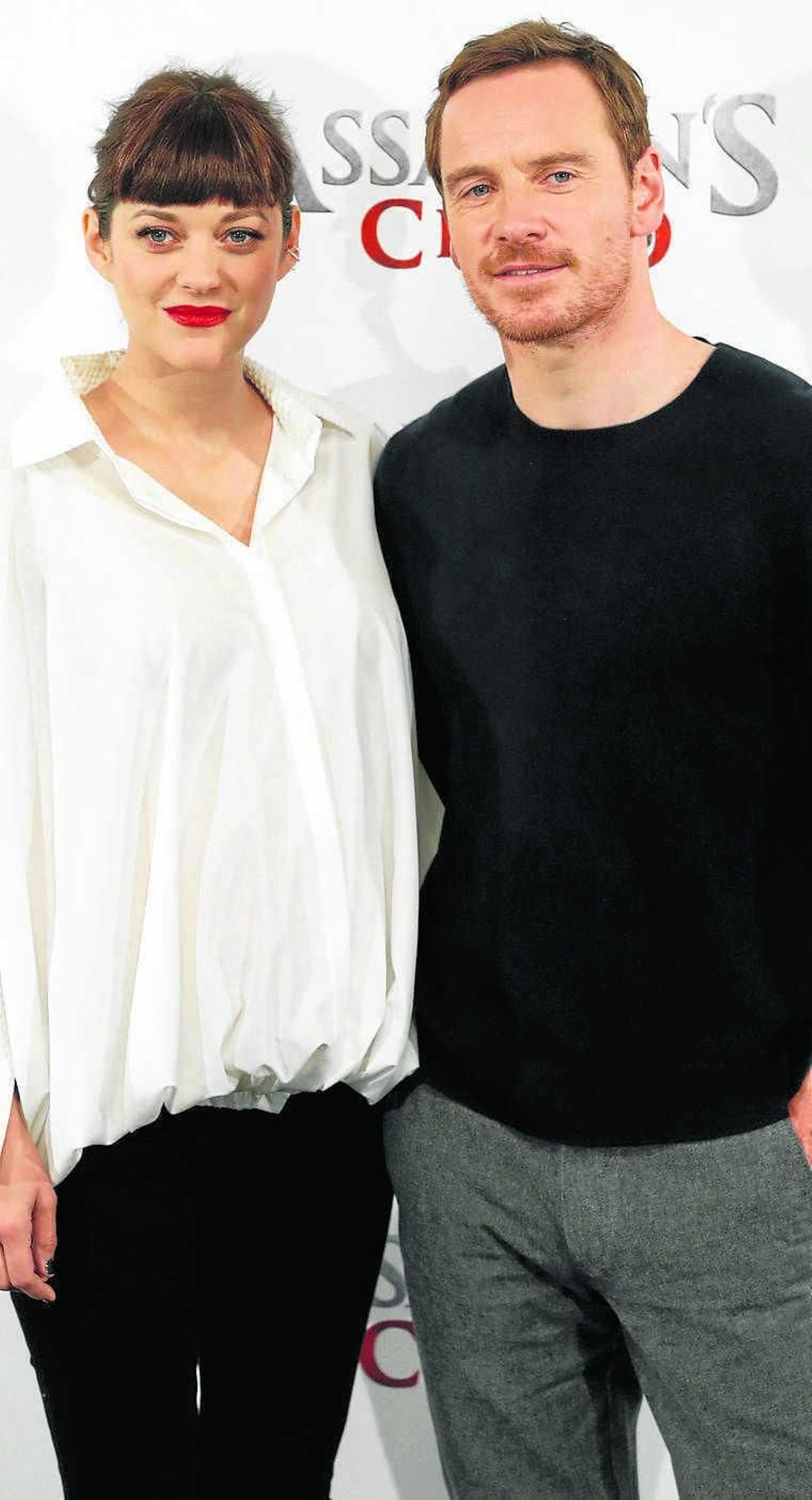 Marion Cotillard y Michael Fassbender, ayer en Madrid.