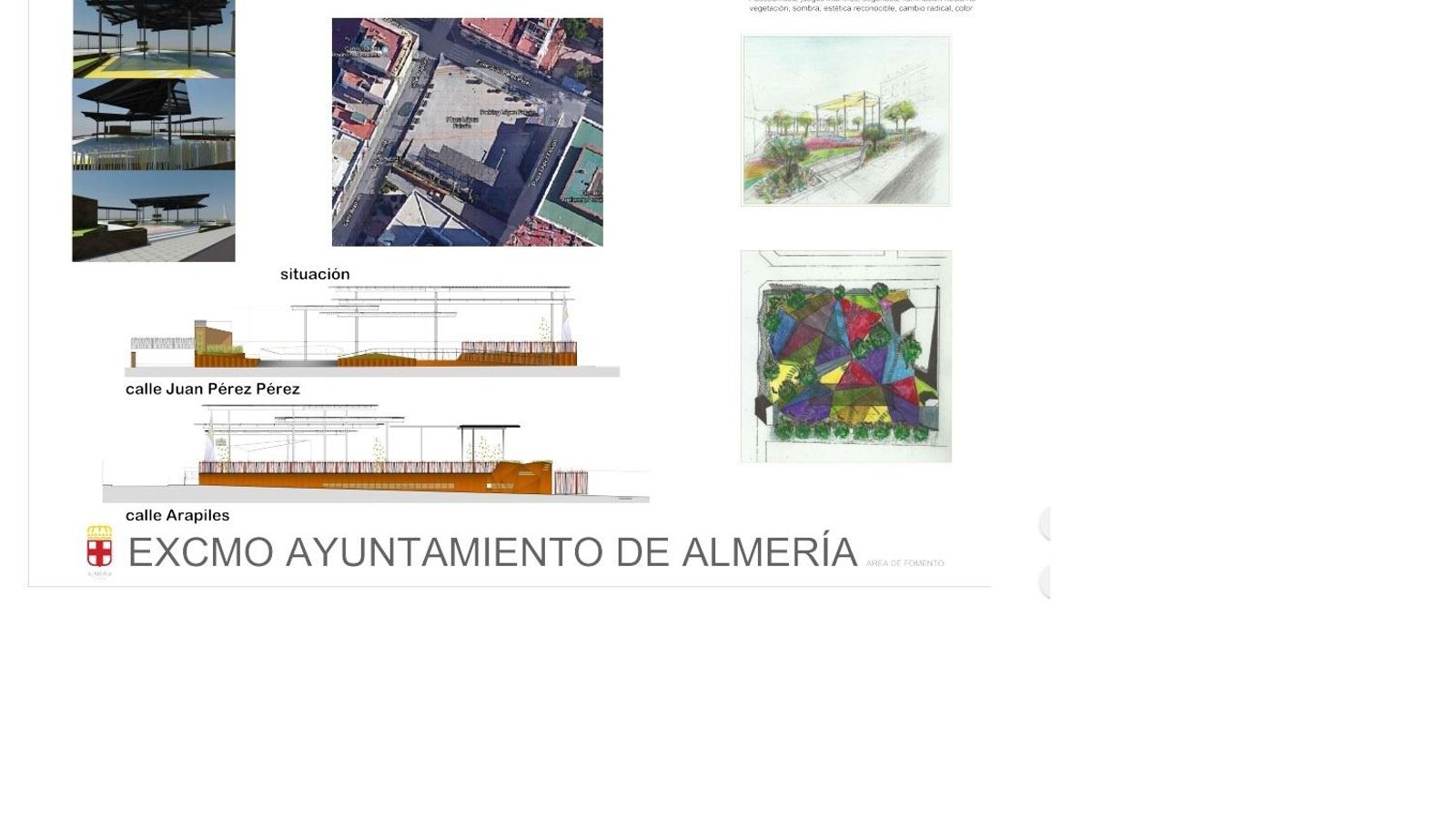 Panel del proyecto del Ayuntamiento de Almería