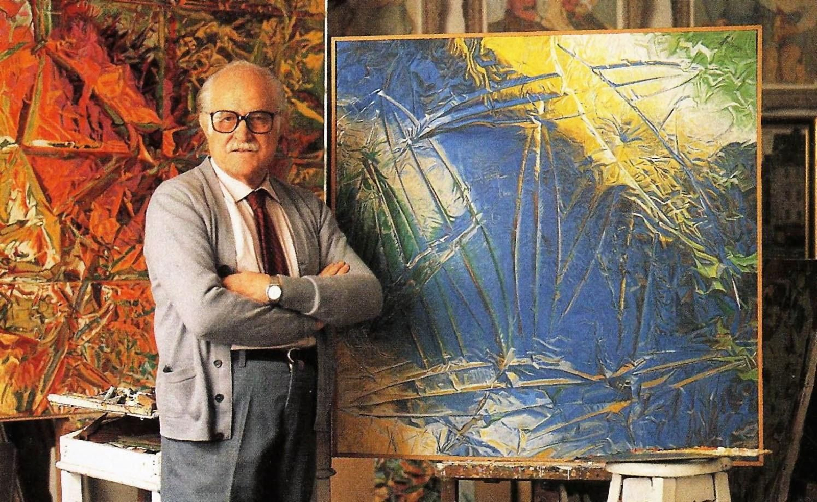 Miguel Pérez Aguilera, retratado en su estudio del barrio de Los Remedios.