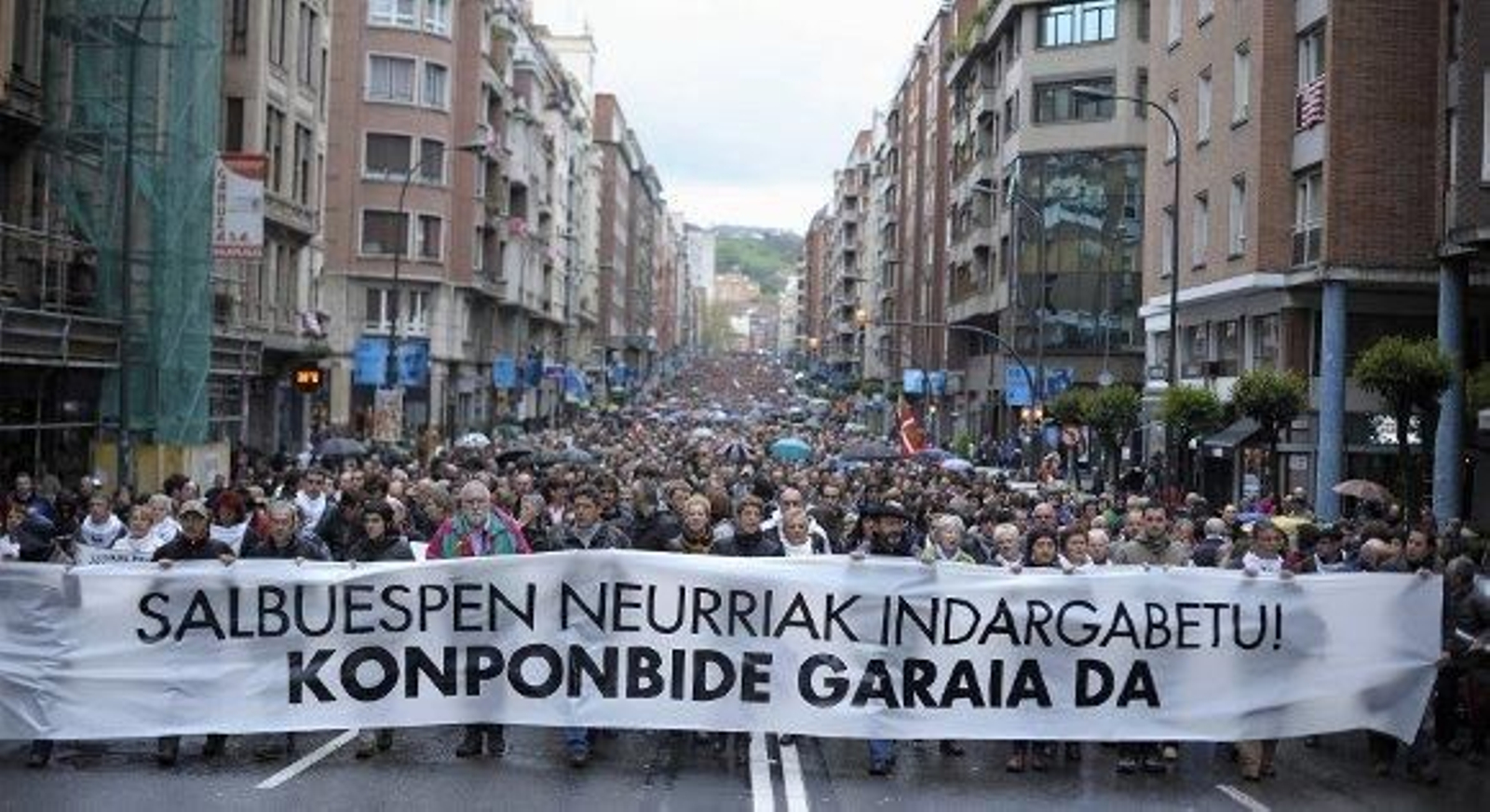 Miles de personas denuncian en Bilbao la doctrina Parot