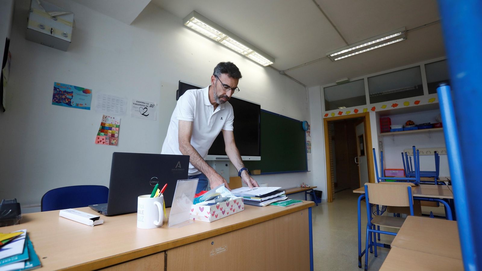 El director del colegio Noreña, Iñaki Blanco.
