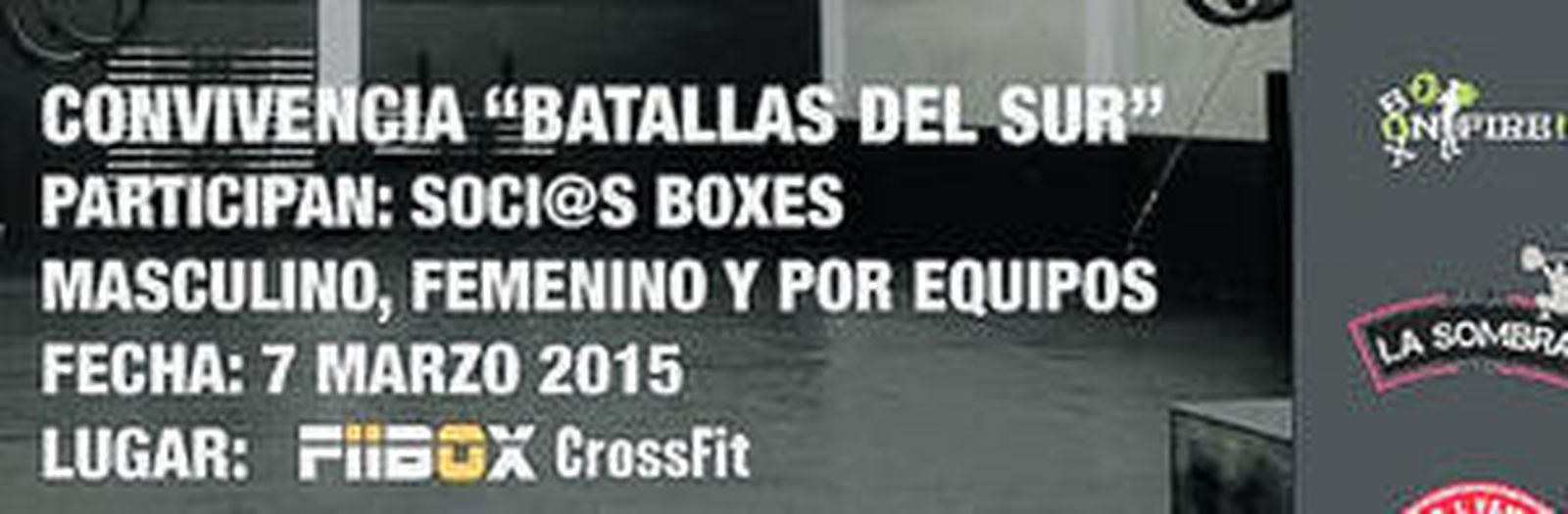 Cartel del primer encuentro comarcal de crossfit.